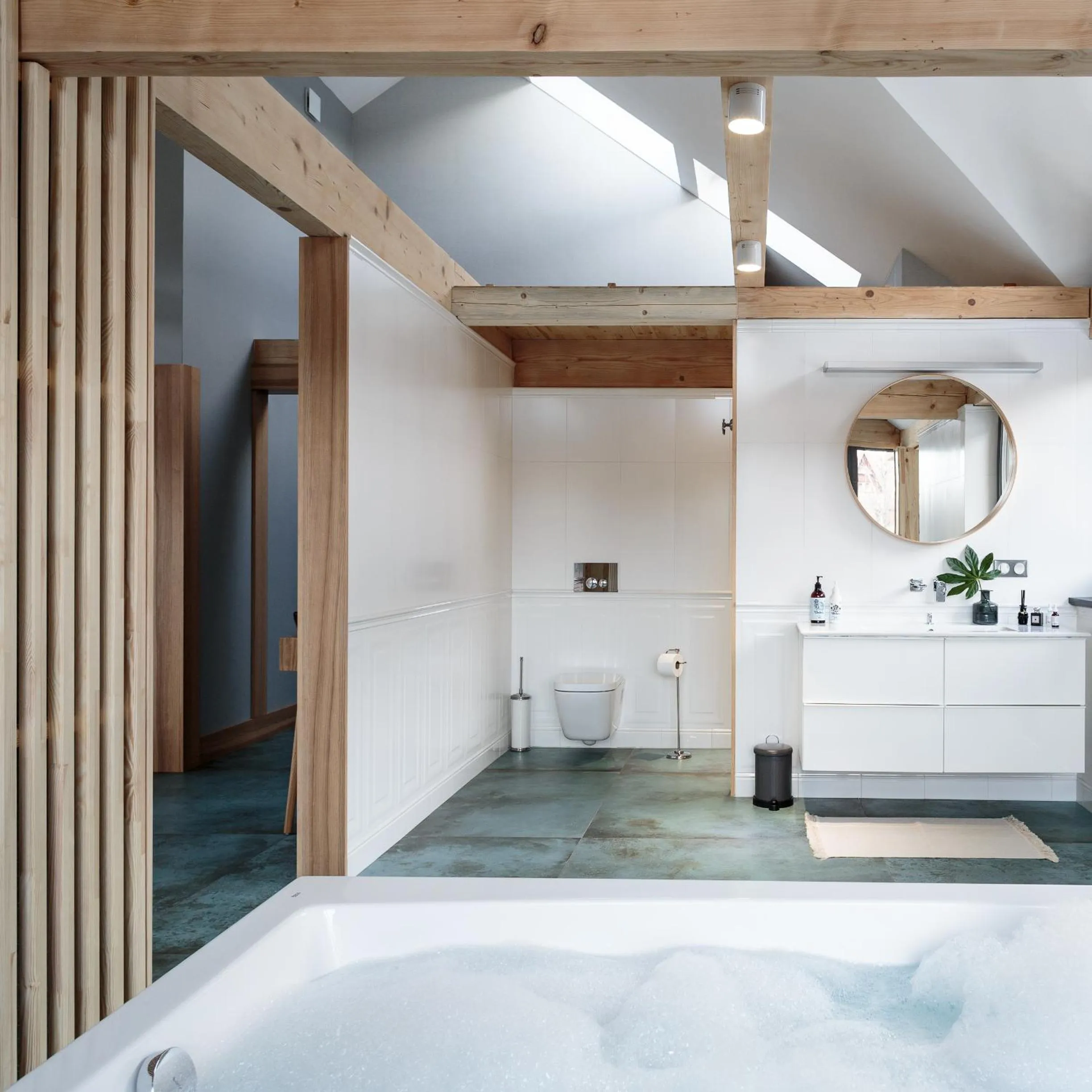 Bathroom, Bed in Kamieniec 27 Bed & Breakfast