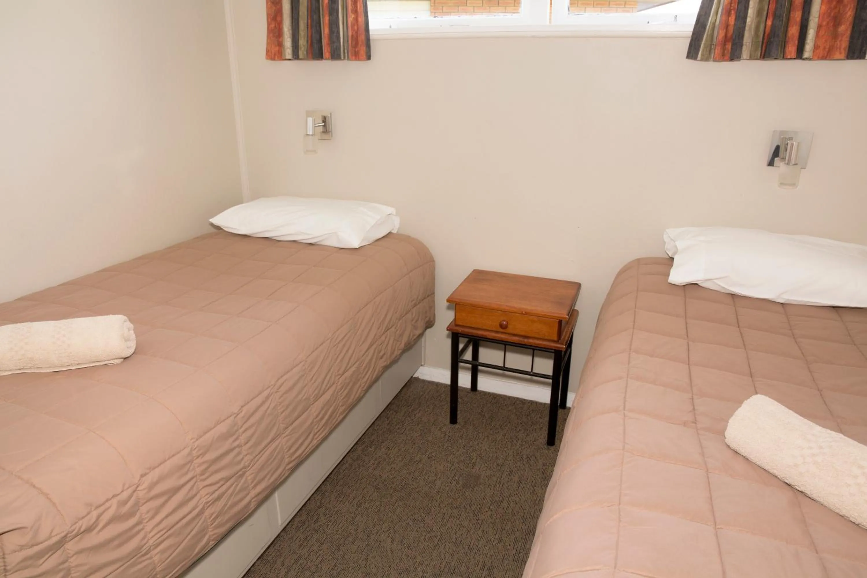Bed in Greymouth Motel