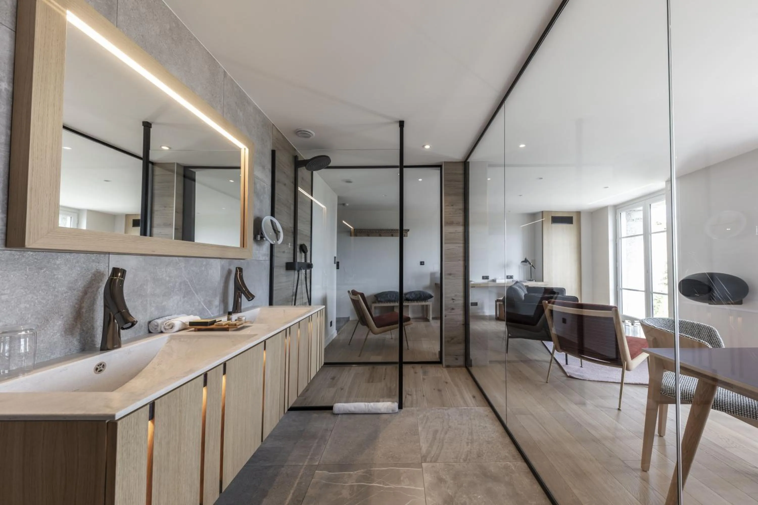 Bathroom in Hôtel & Restaurant Origines par Adrien Descouls - Teritoria