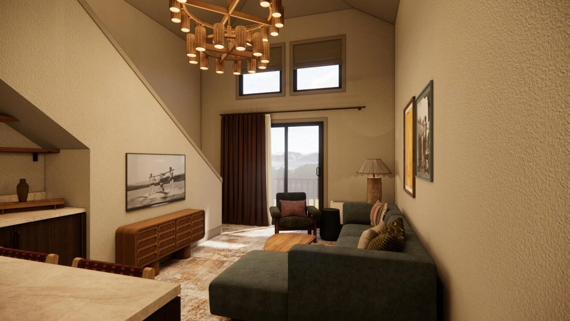 Living room, Bed in Grouse Mountain Lodge