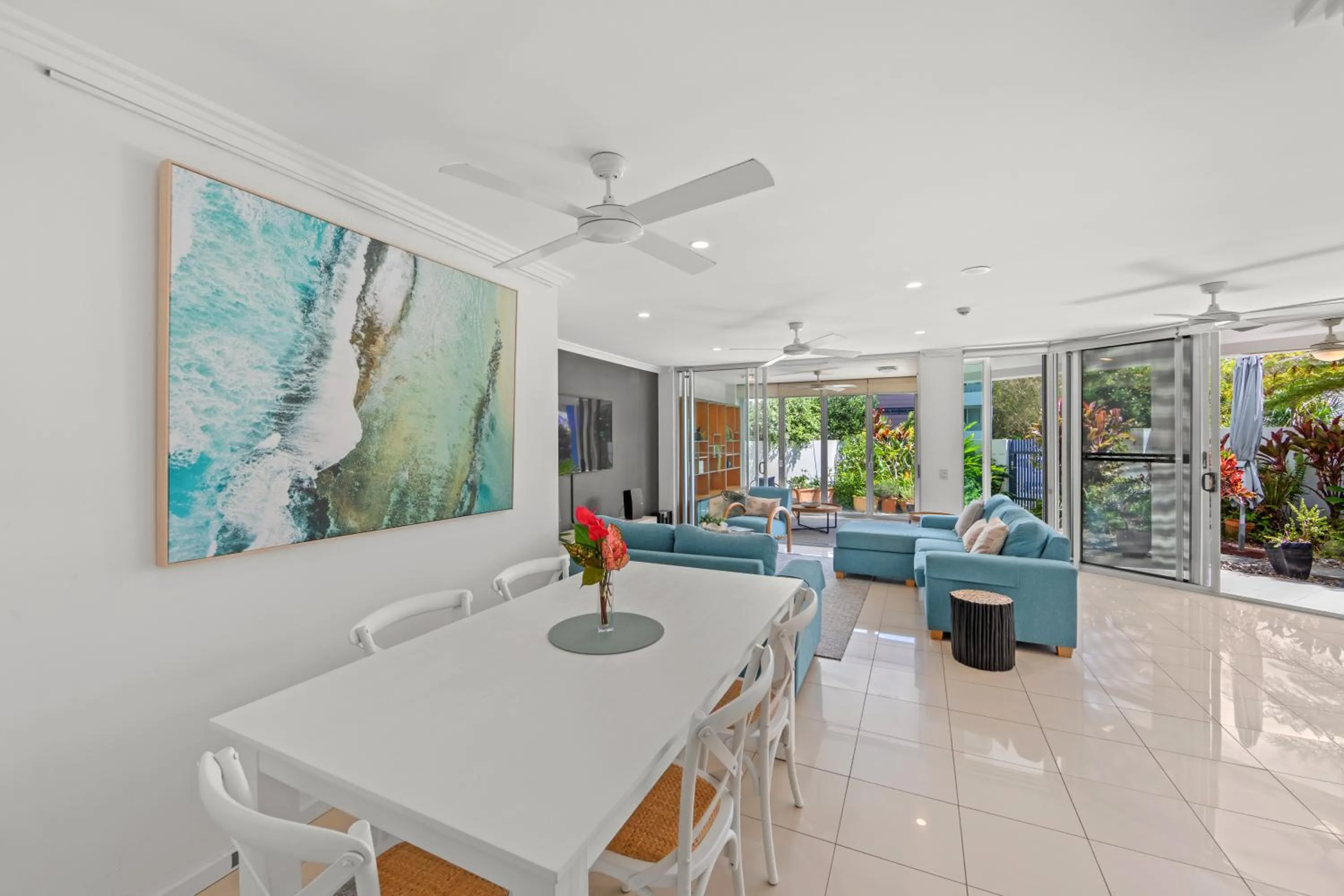 Seating area in Coolum Seaside Apartments