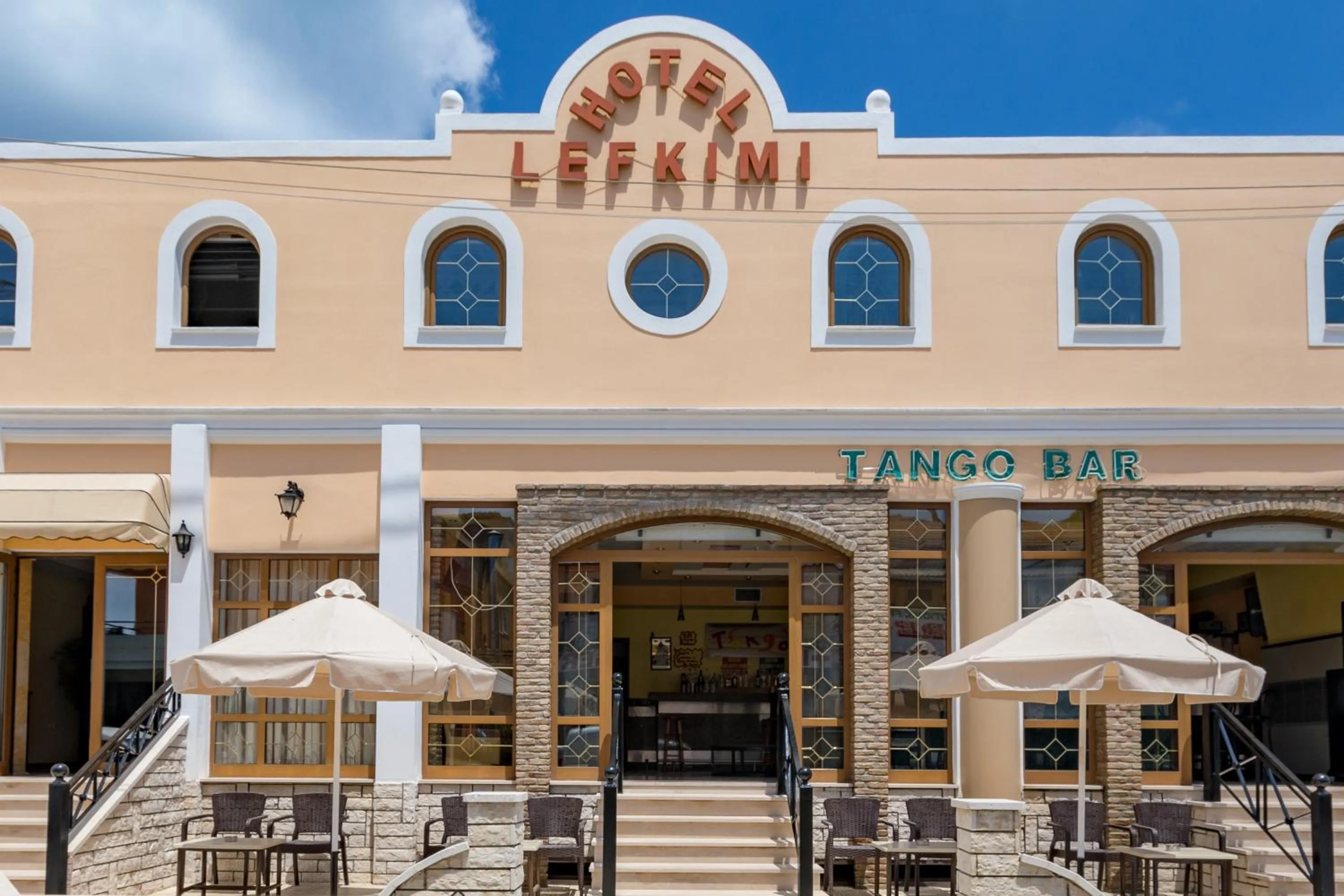 Facade/entrance in Lefkimi Hotel