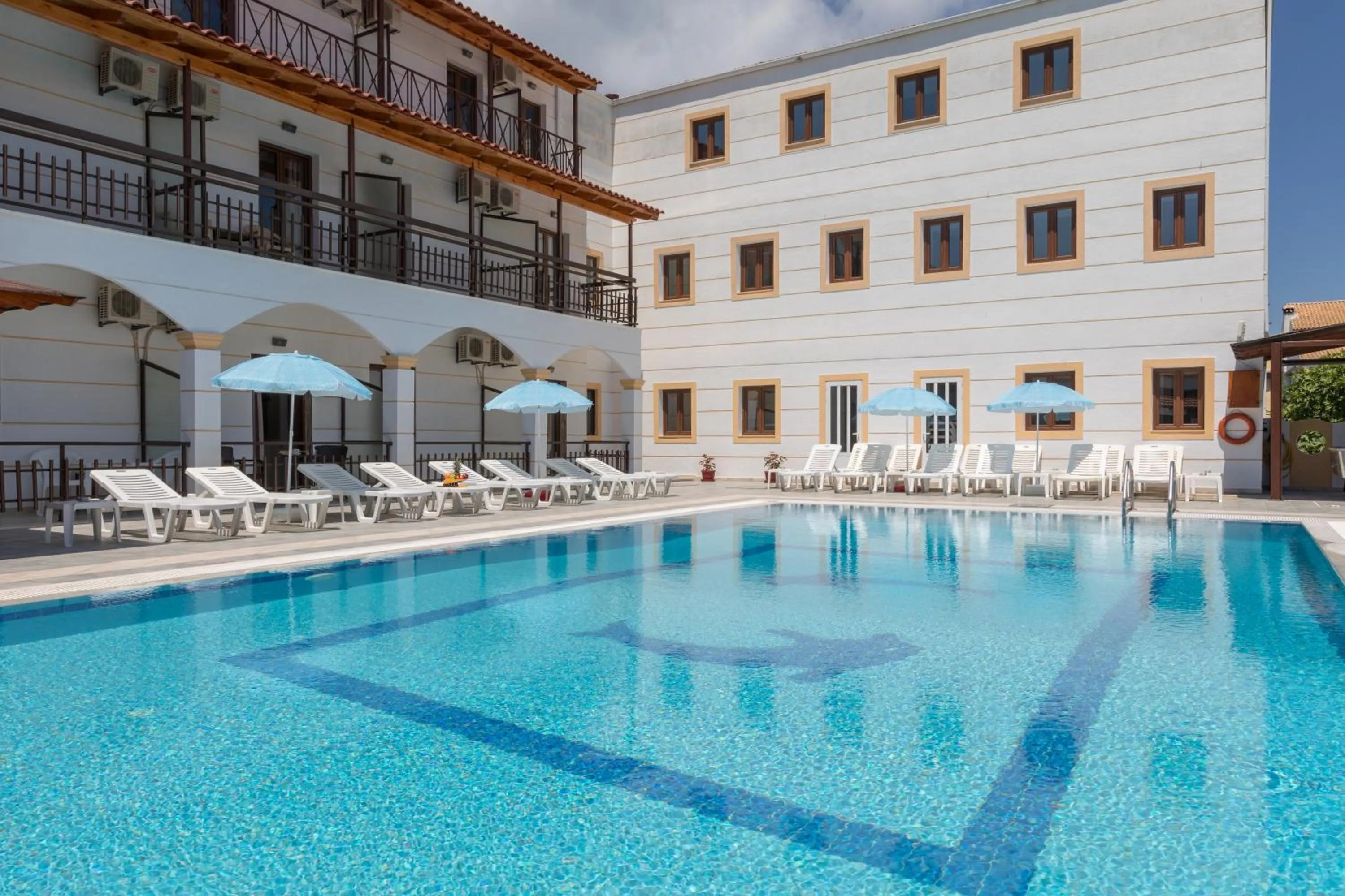 Swimming pool in Lefkimi Hotel