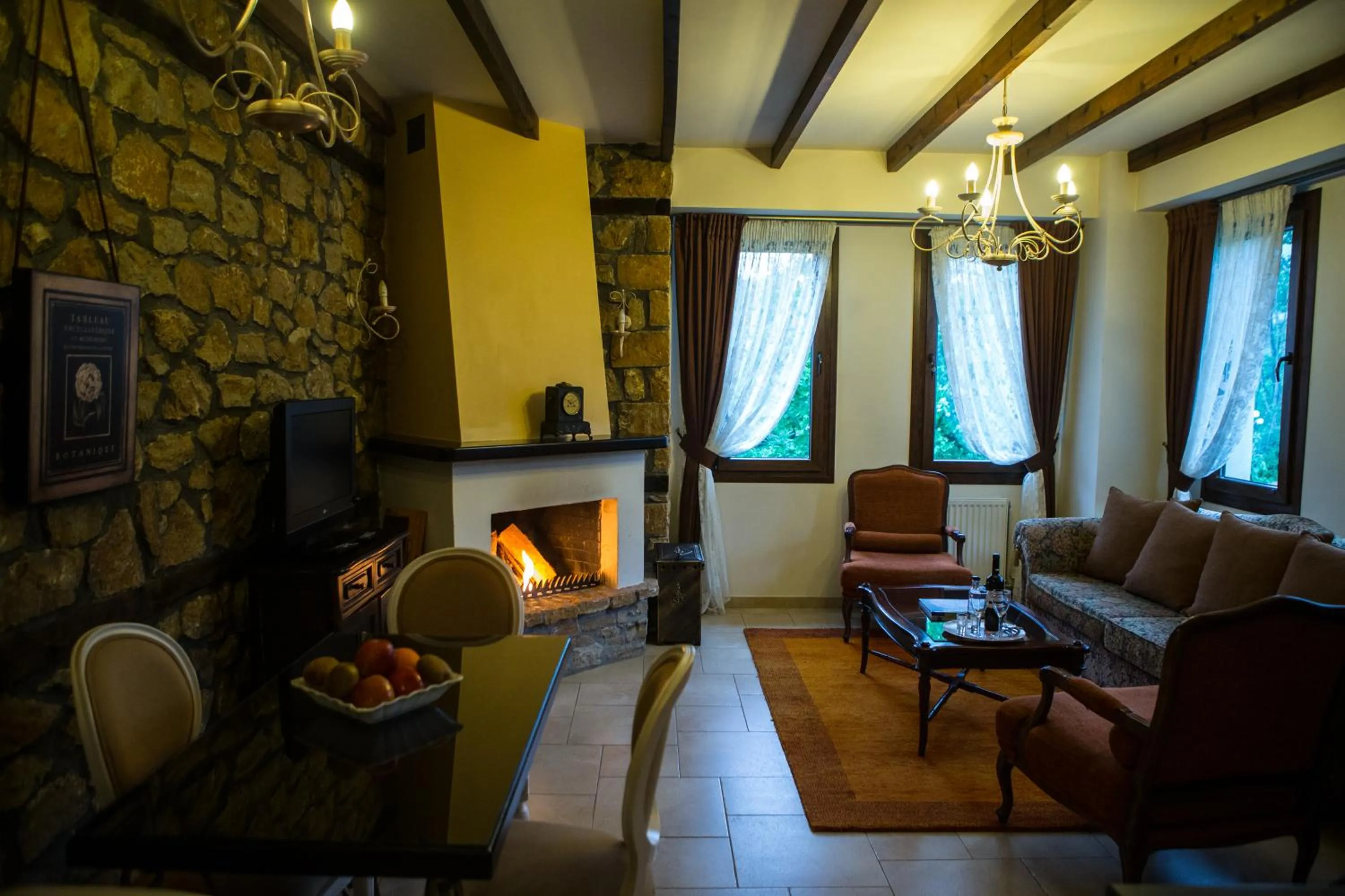 Kitchen or kitchenette in Archontiko Emmanouilidi Suites