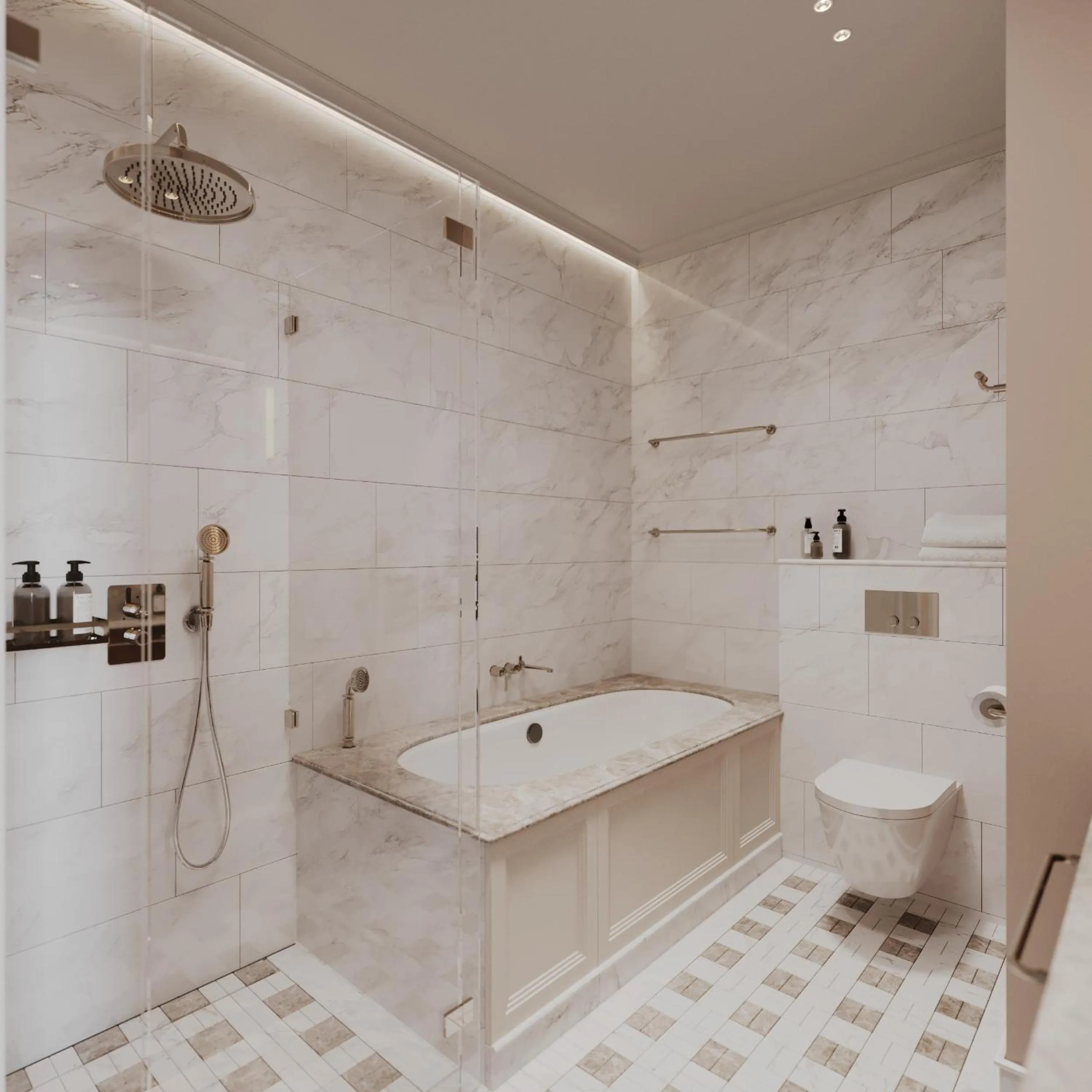 Shower in Hotel Kämp