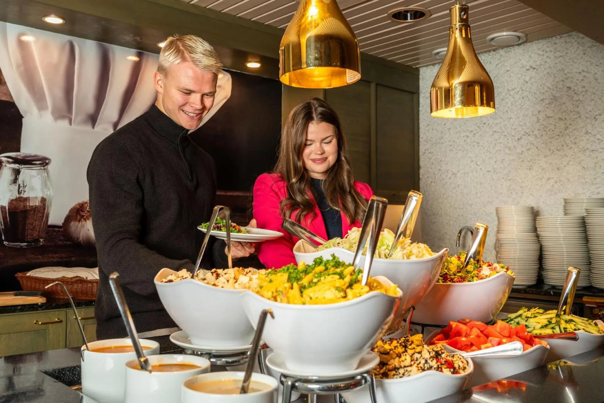 Buffet breakfast in Hotel Vallonia