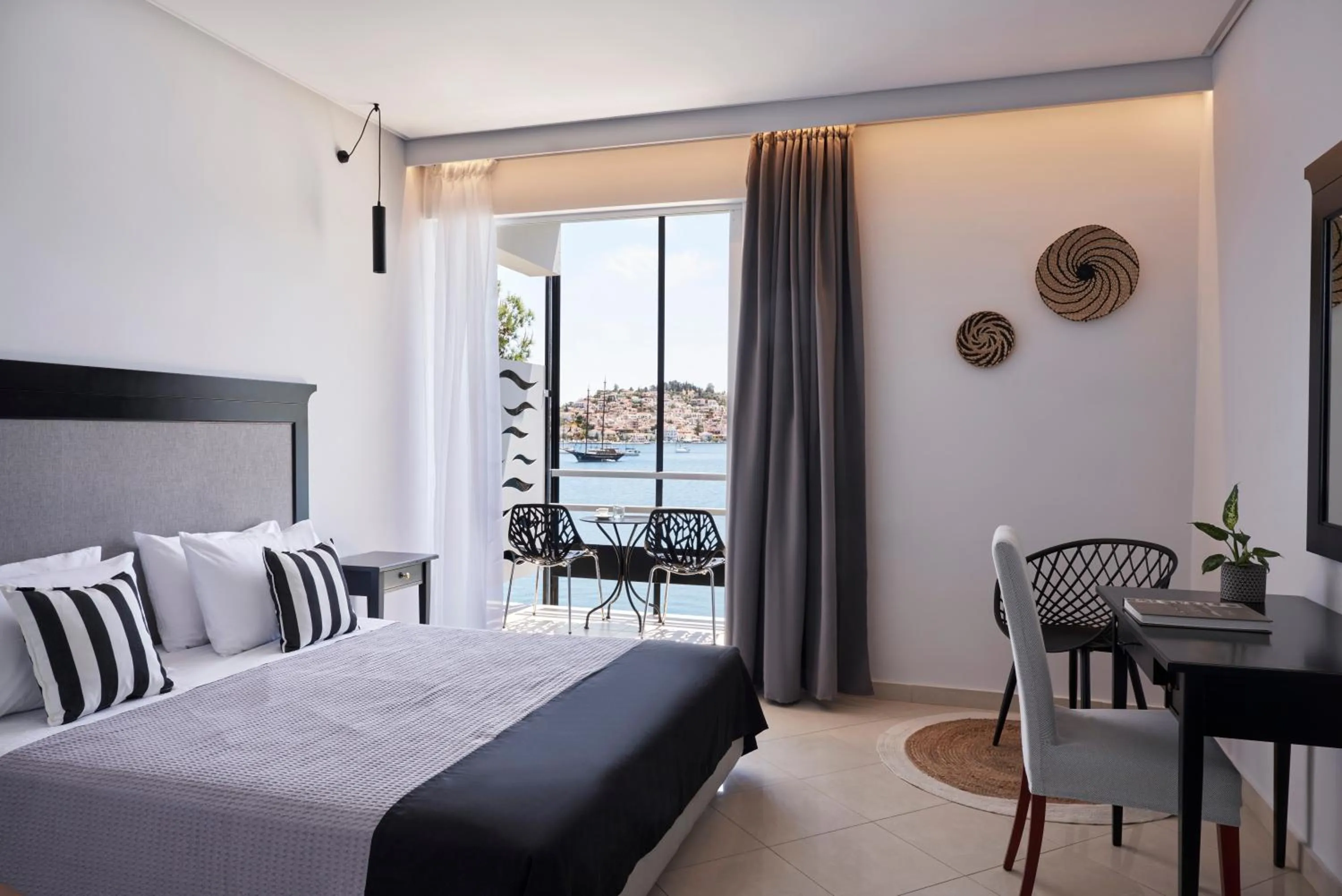 Bedroom, Bed in Xenia Poros Image Hotel