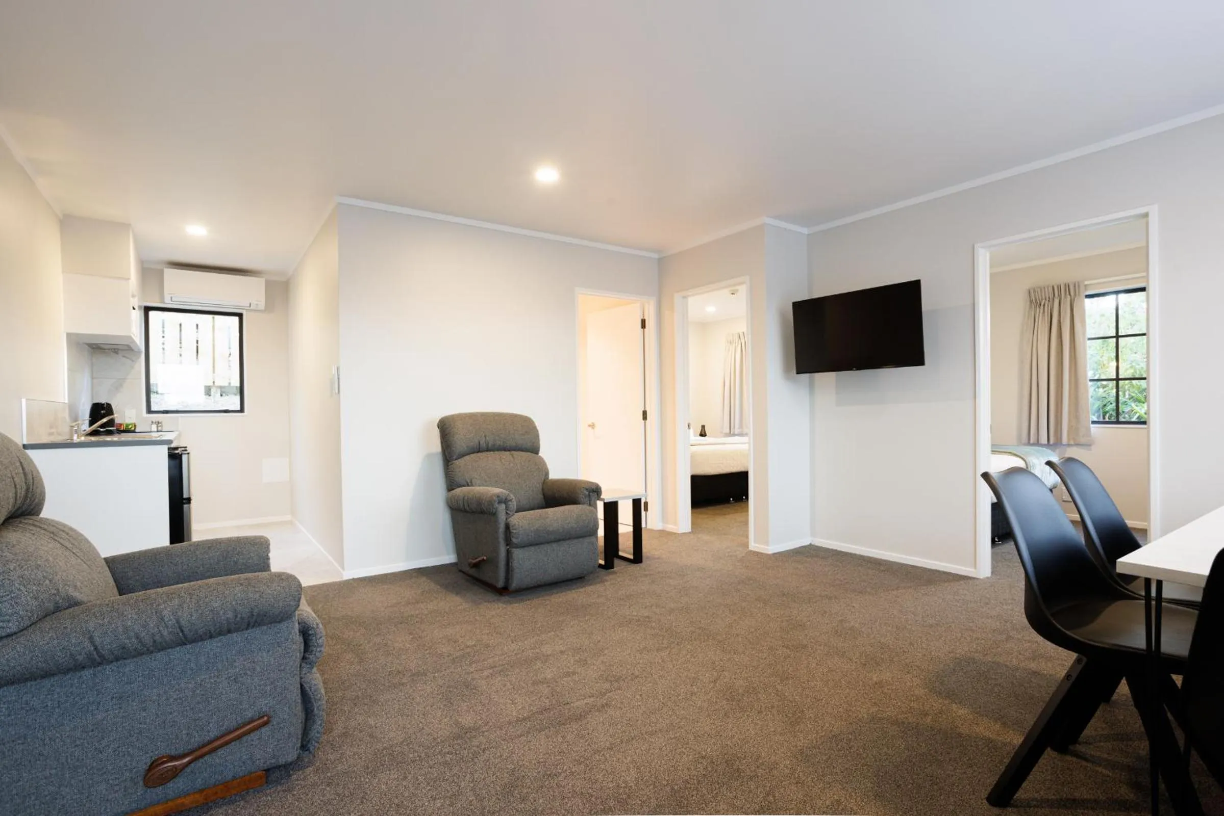 Living room in BK's Pohutukawa Lodge