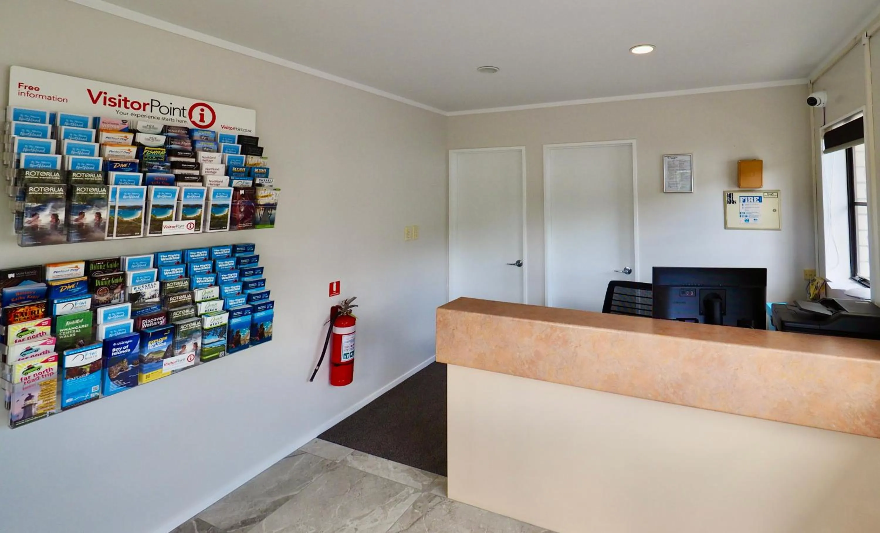 Lobby or reception in BK's Pohutukawa Lodge