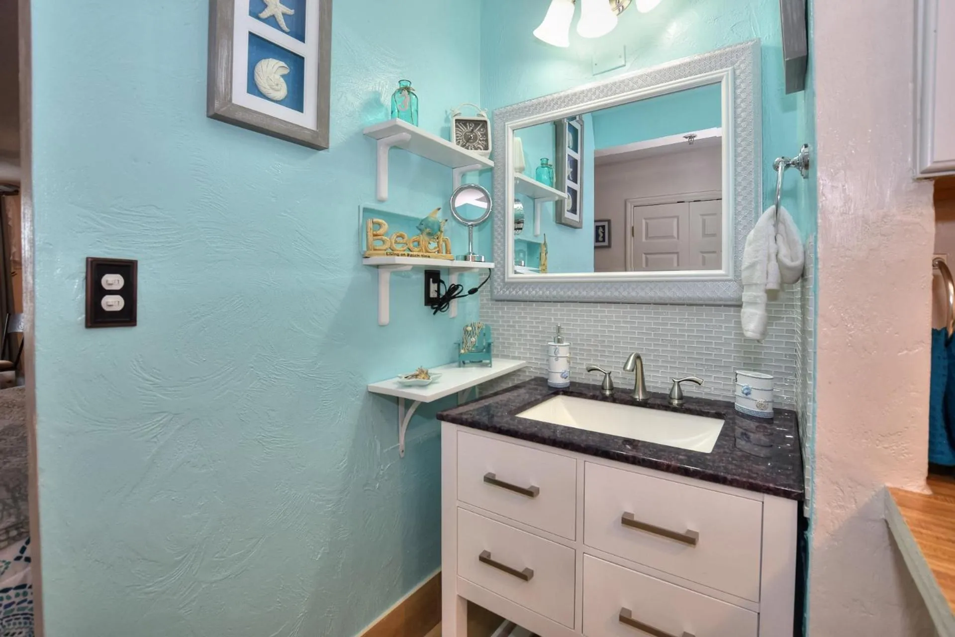 Bathroom in Daytona Beach studio condo with beautiful Ocean view
