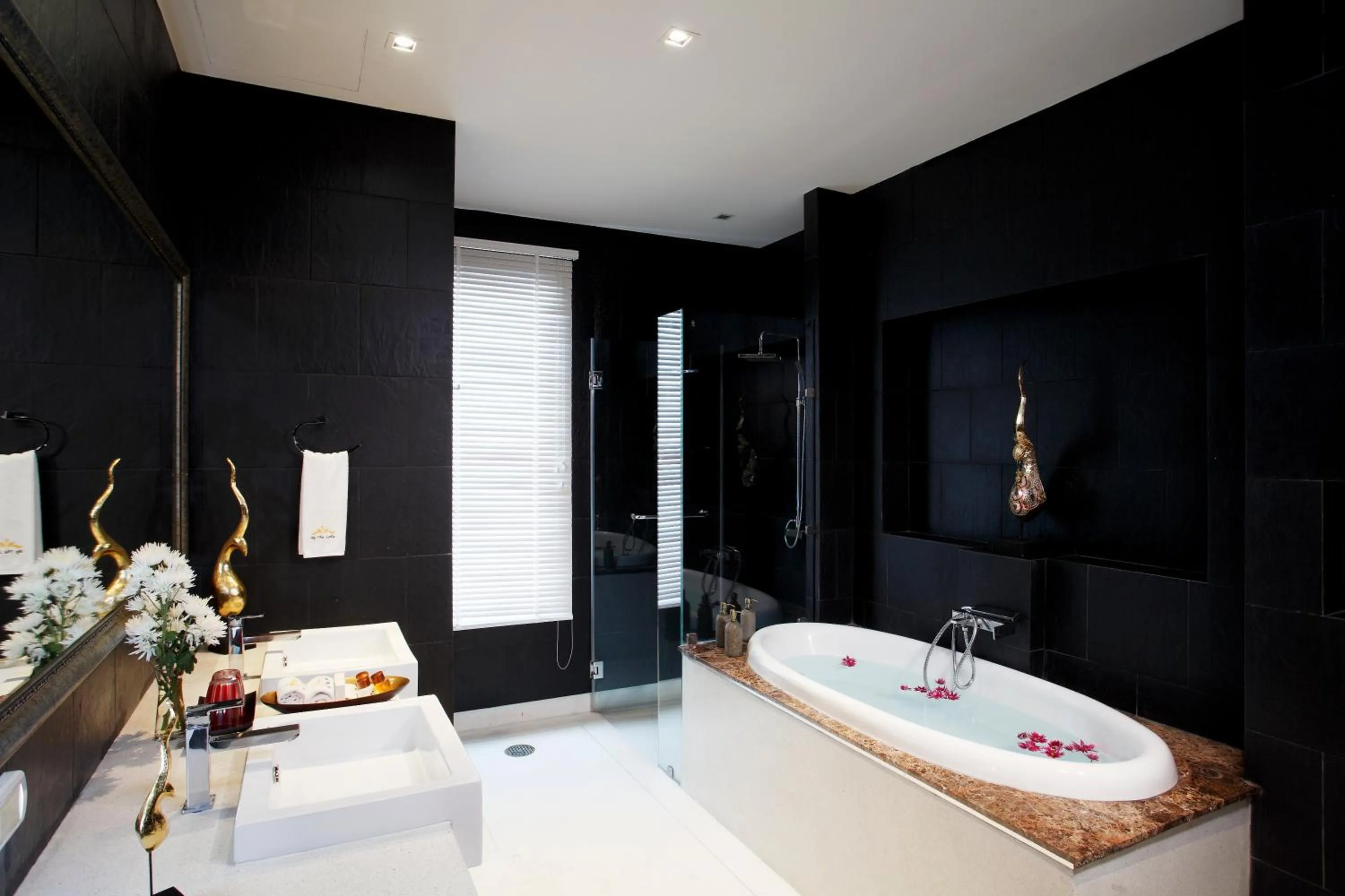 Bathroom, Bed in By The Lake Villas