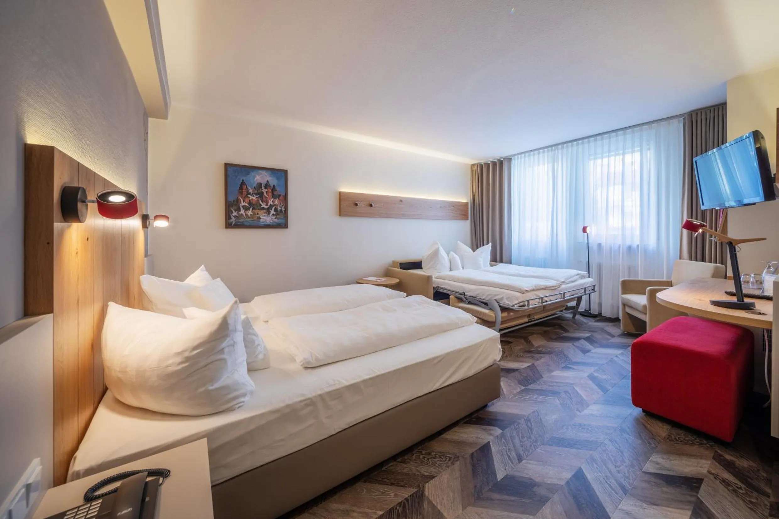 Bed in Hotel Zum Goldenen Ochsen am Schlossgarten