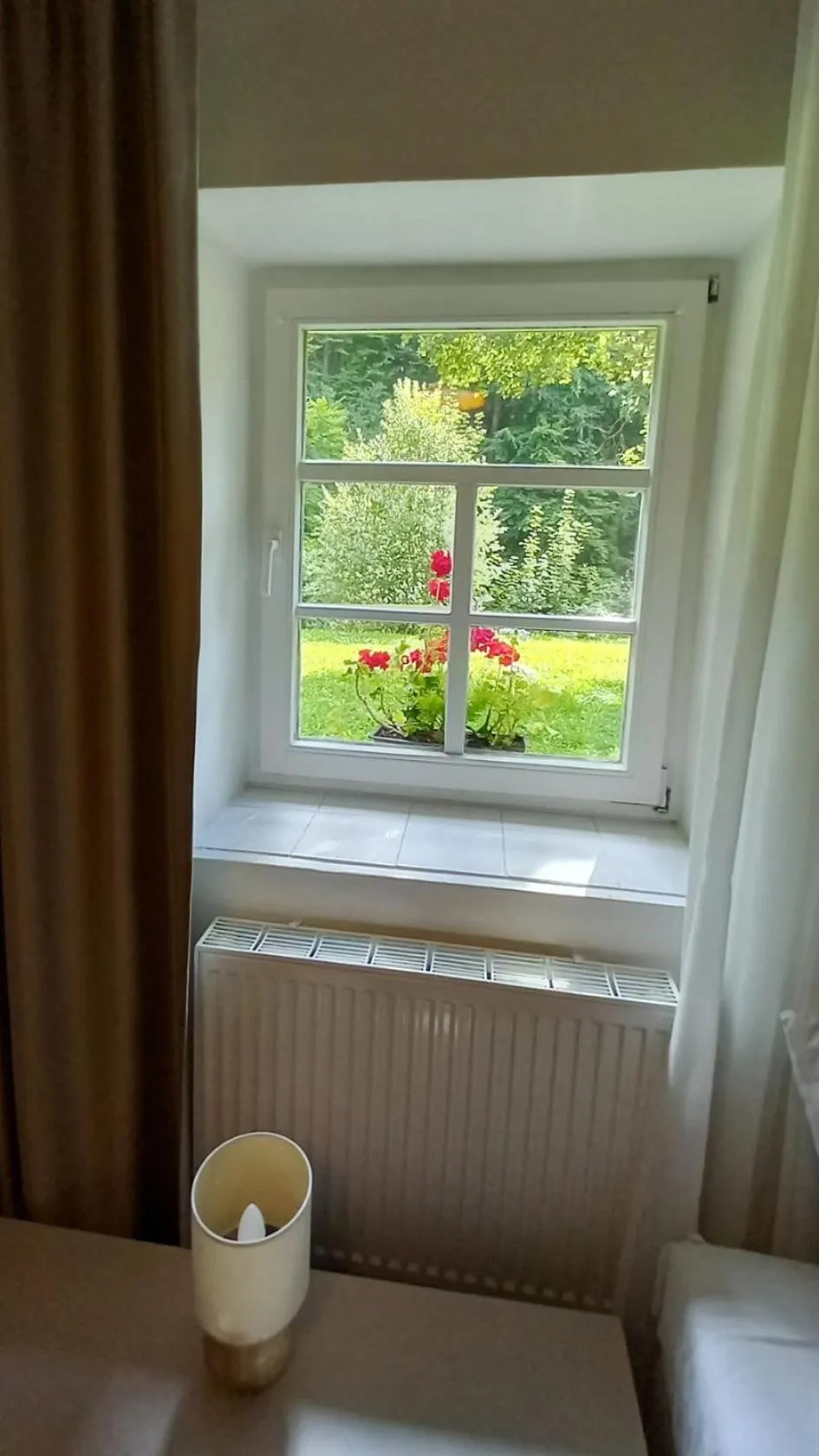 Garden view in Hotel Hradec