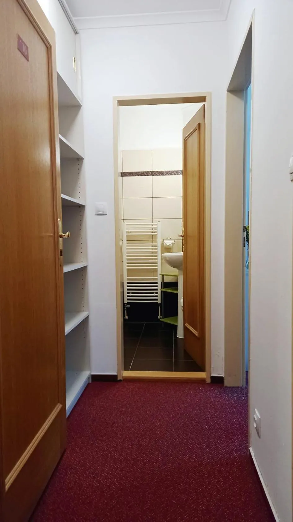 Bathroom, Bed in Hotel Hradec