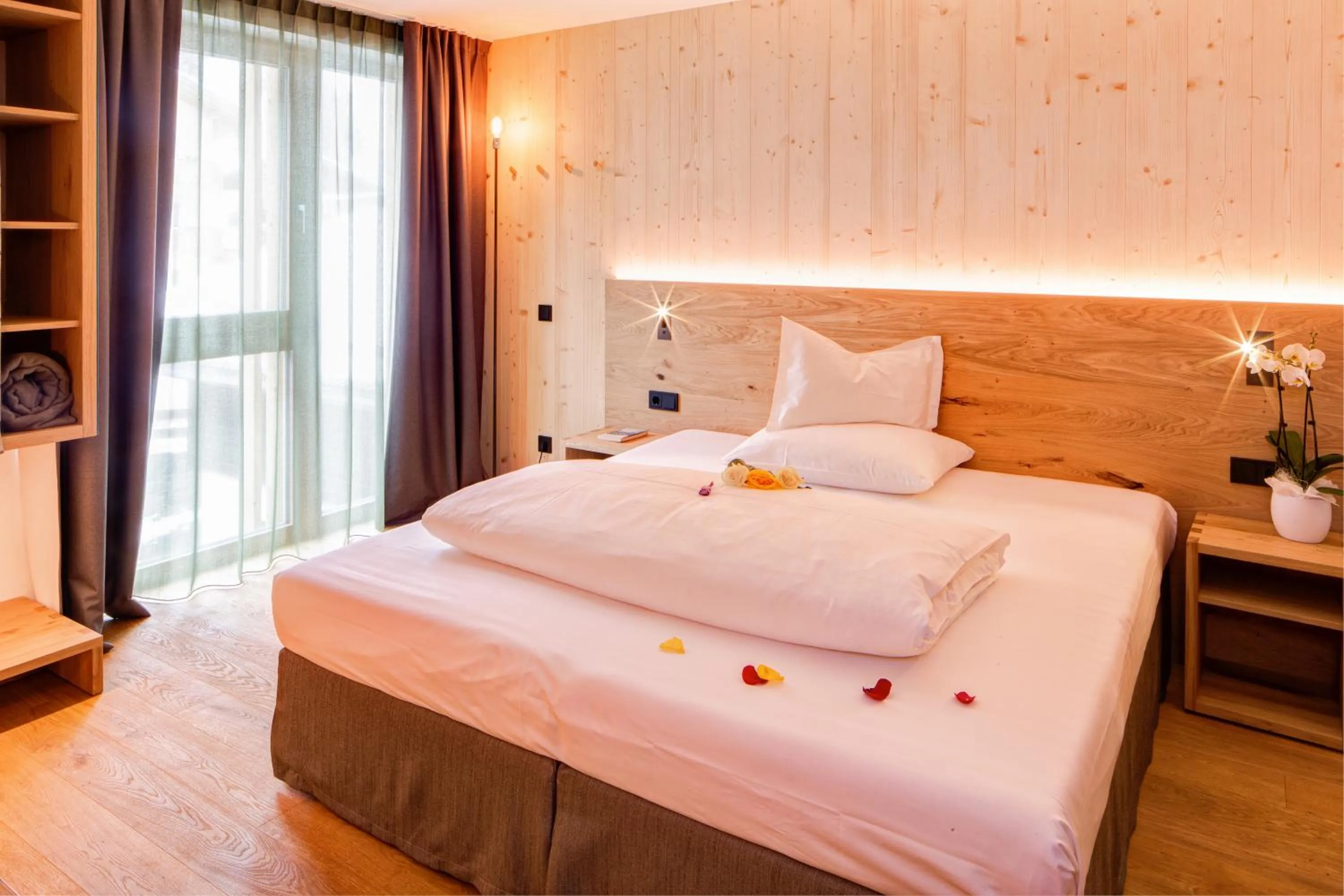 Bed in Mountain Design Hotel Eden Selva