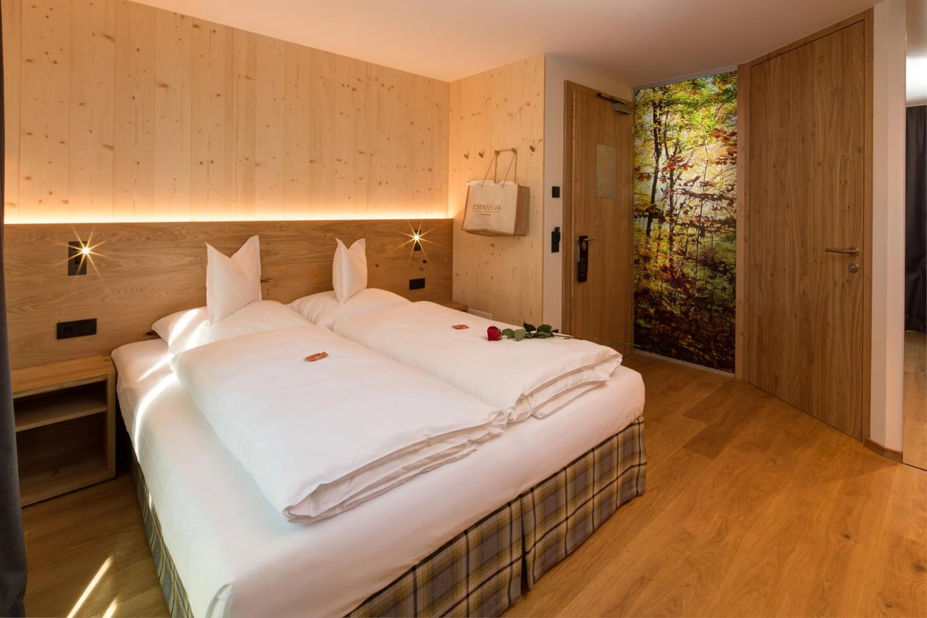 Bed in Mountain Design Hotel Eden Selva