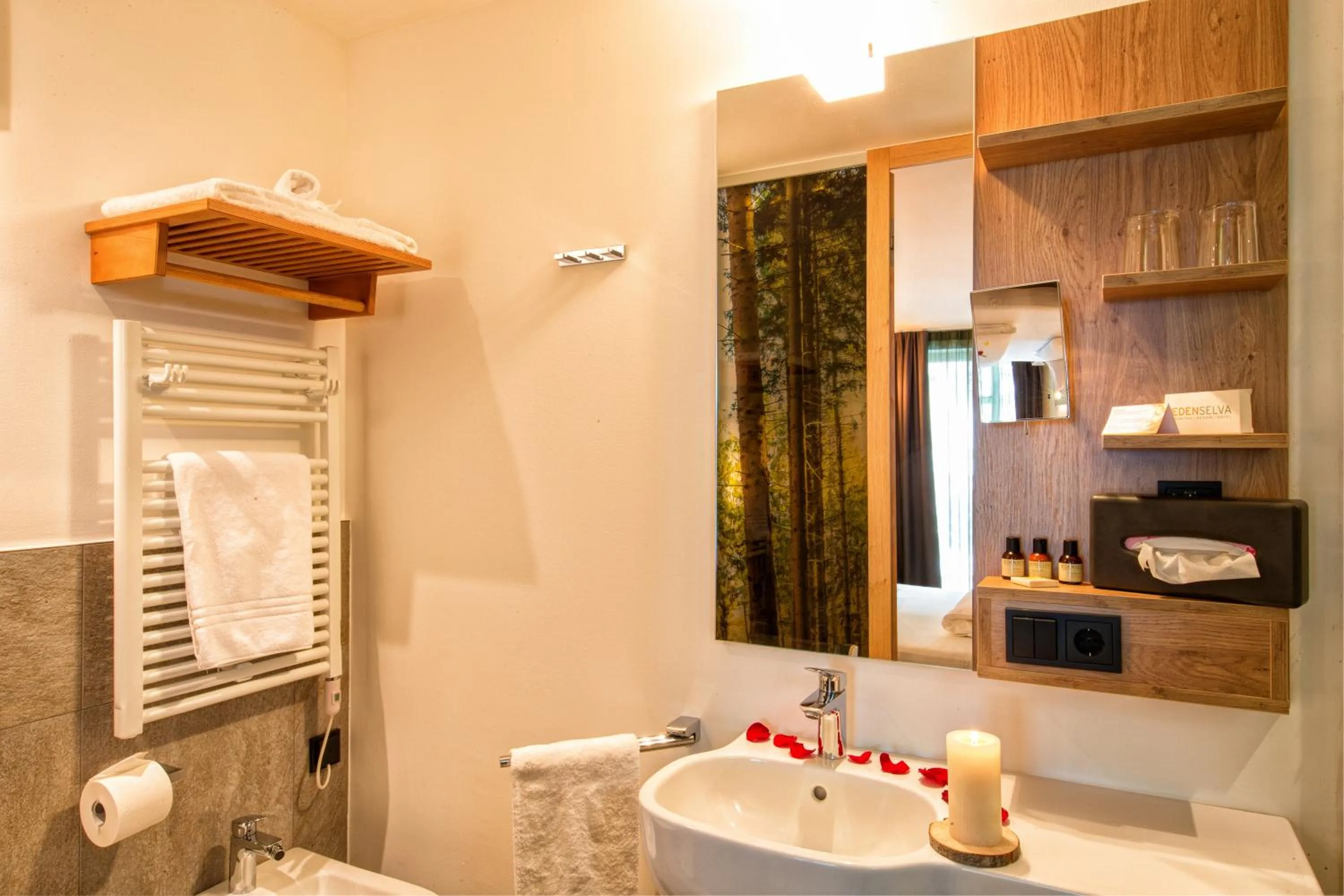 Bathroom in Mountain Design Hotel Eden Selva