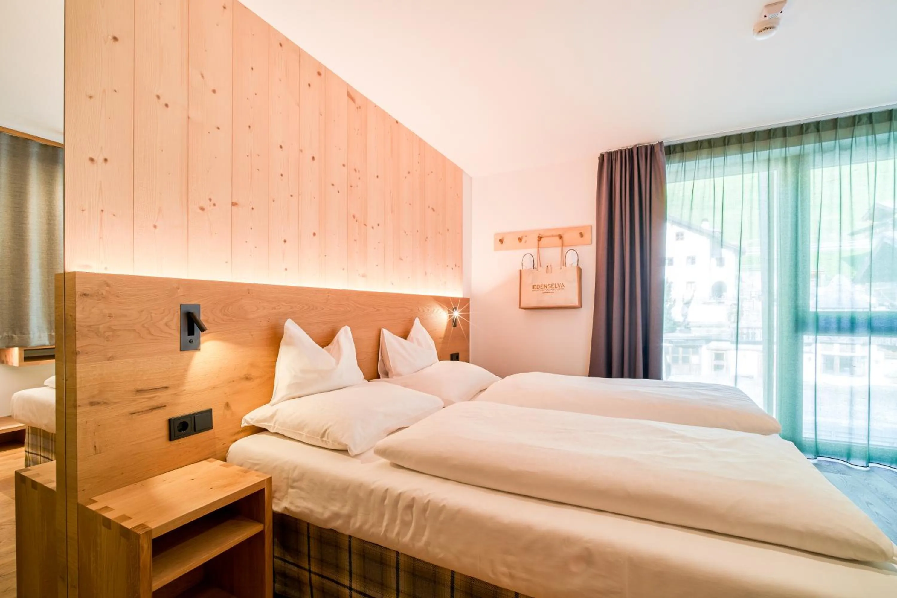 Bed in Mountain Design Hotel Eden Selva