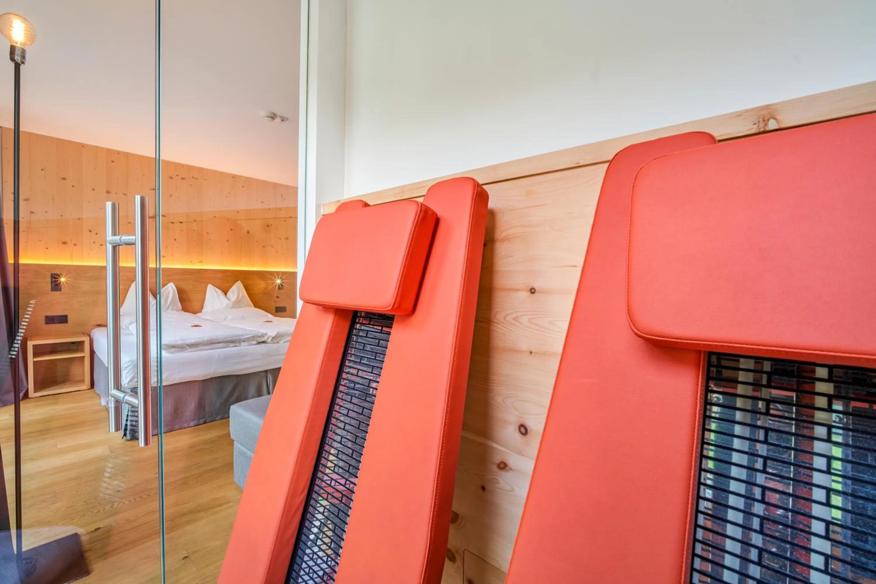 Bed in Mountain Design Hotel Eden Selva
