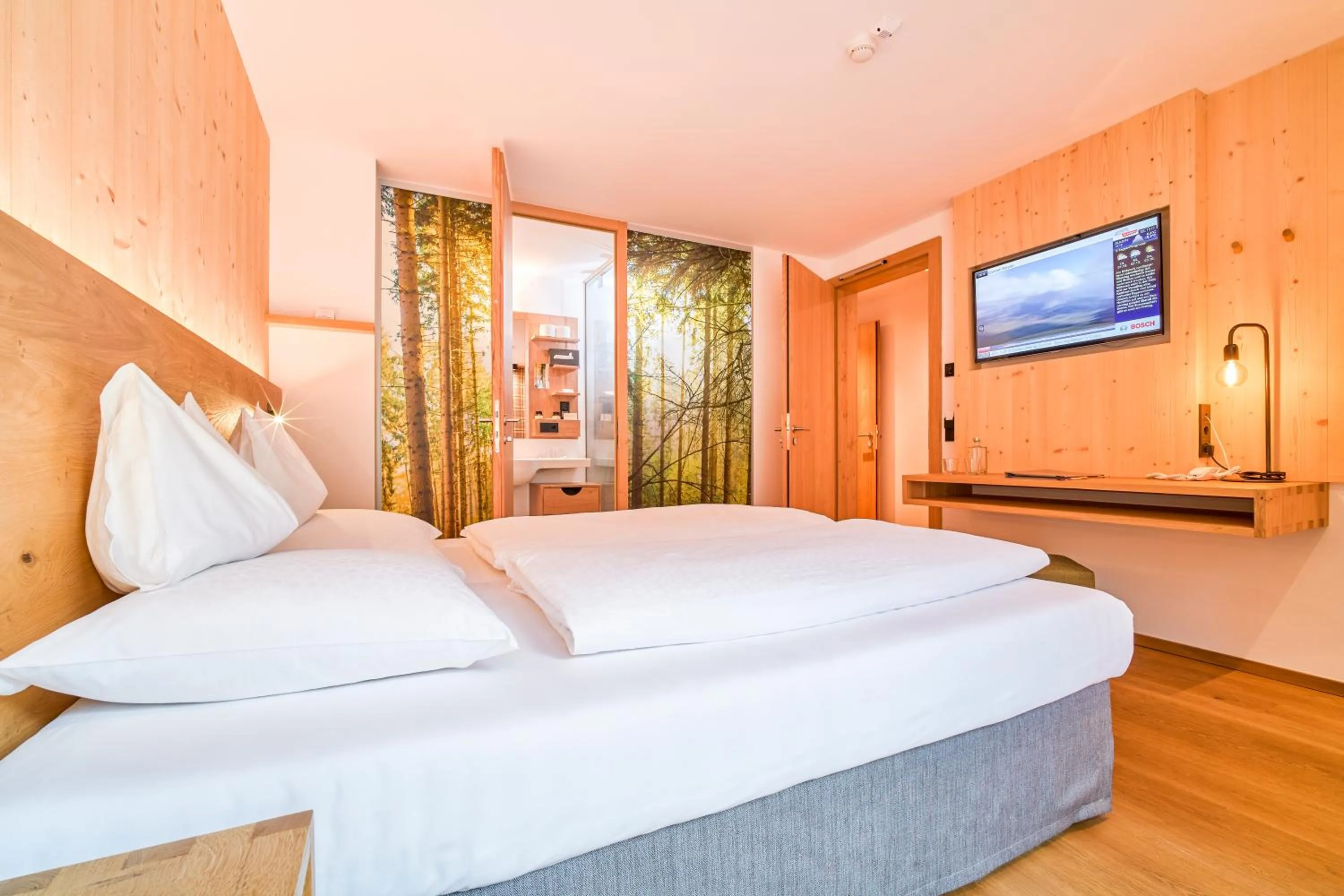 Bed in Mountain Design Hotel Eden Selva