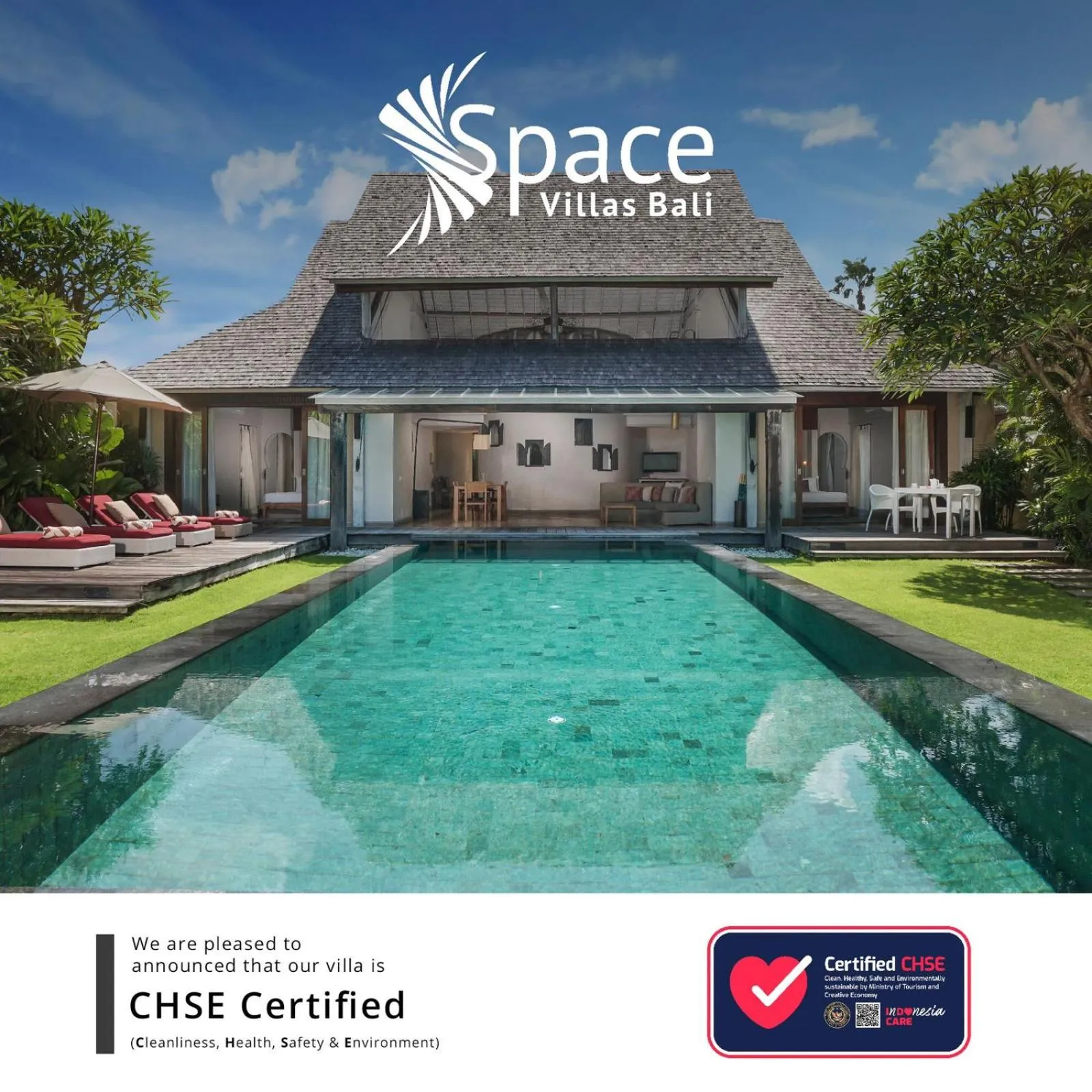 Logo/Certificate/Sign in Space Villas Bali