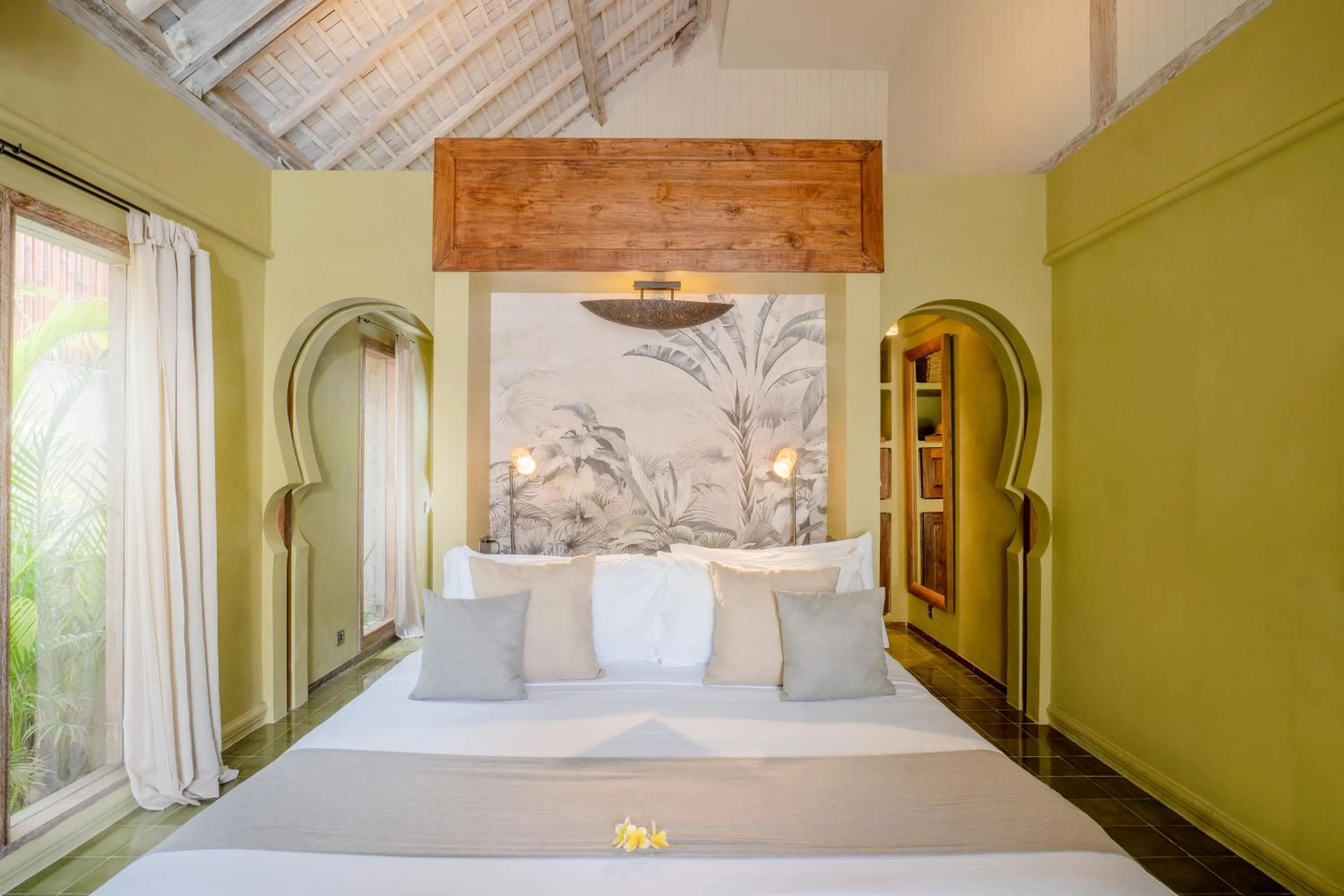 Bedroom, Bed in Space Villas Bali