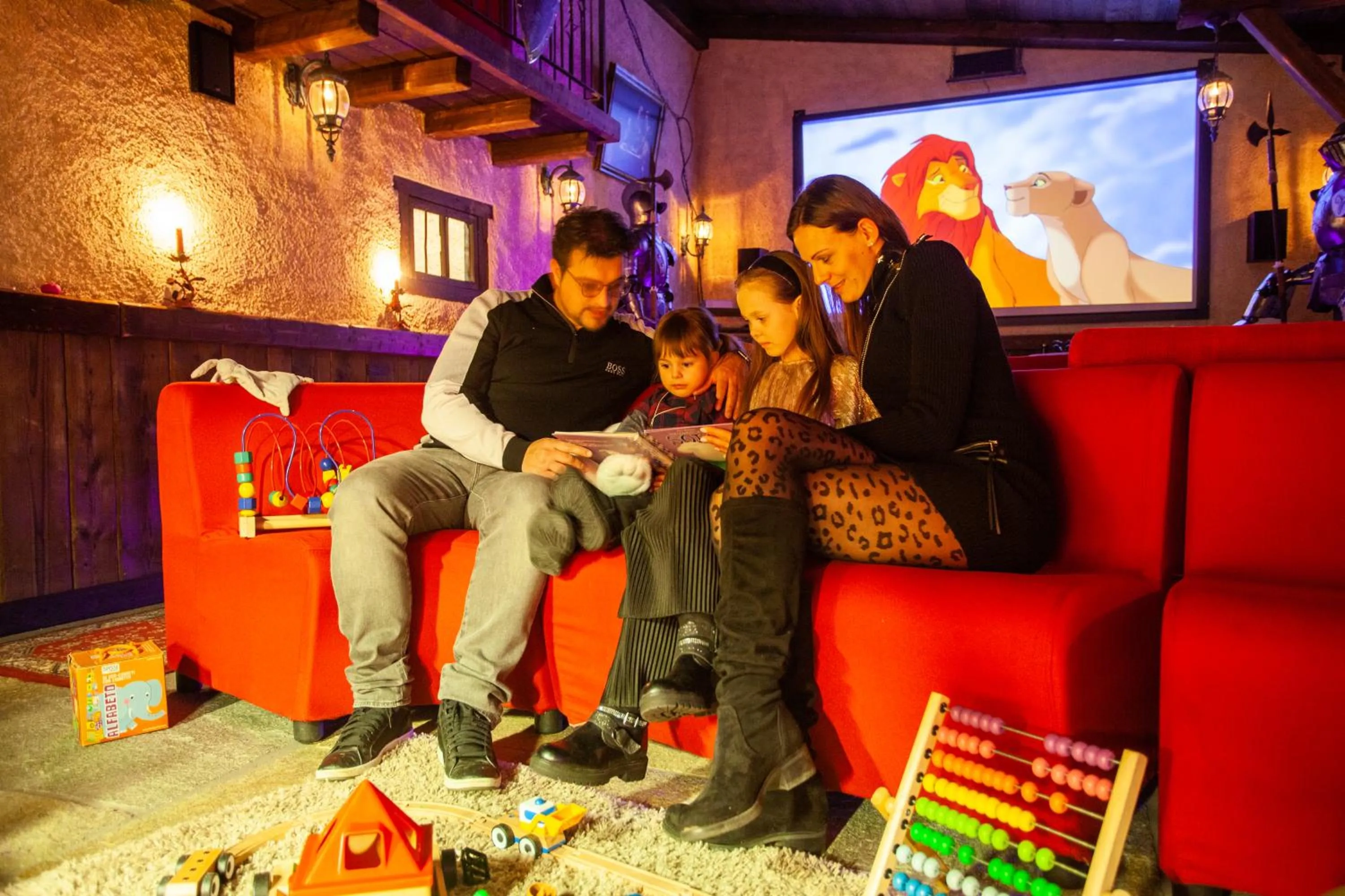 People in Park Chalet Village