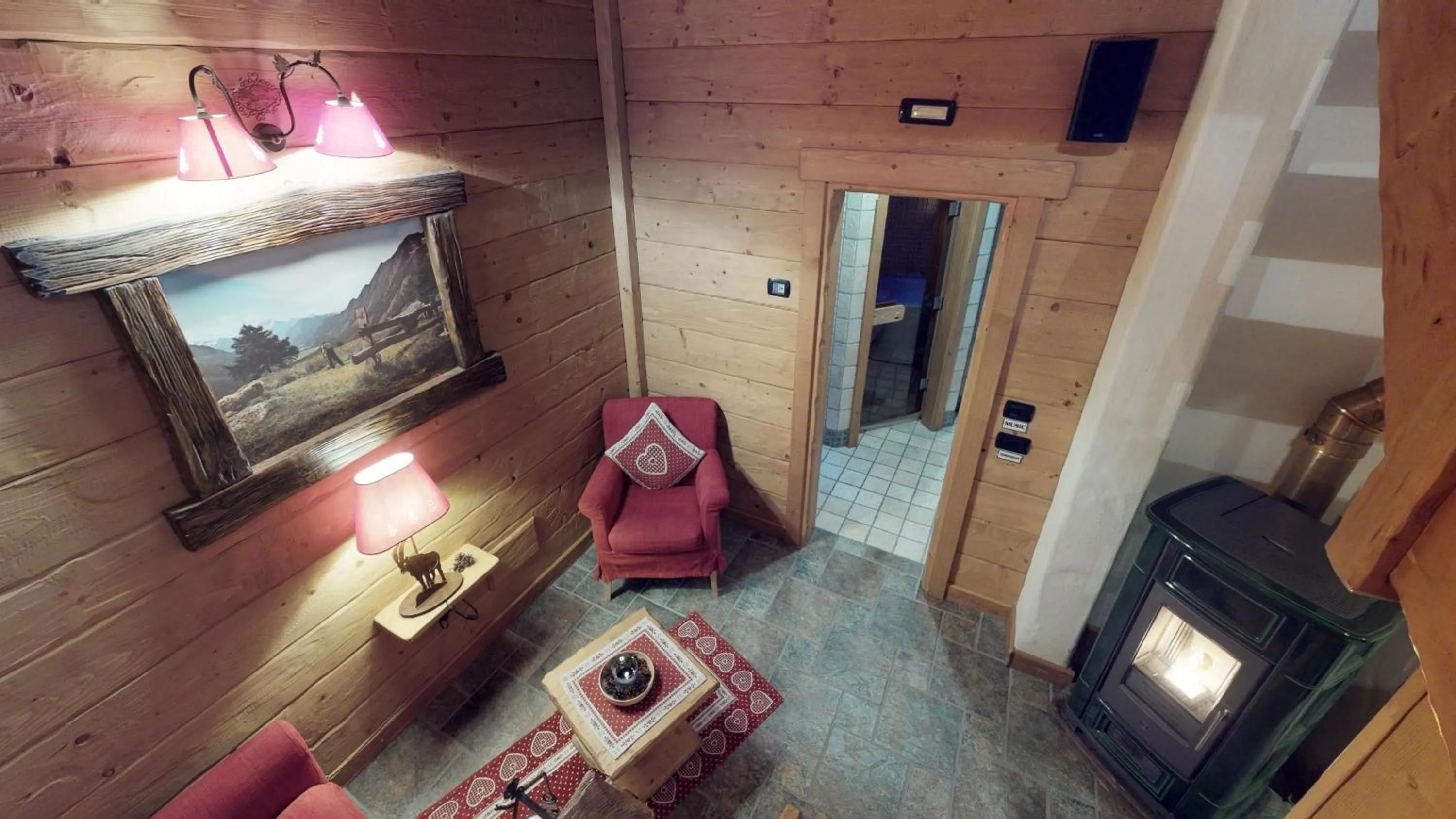 Living room in Park Chalet Village