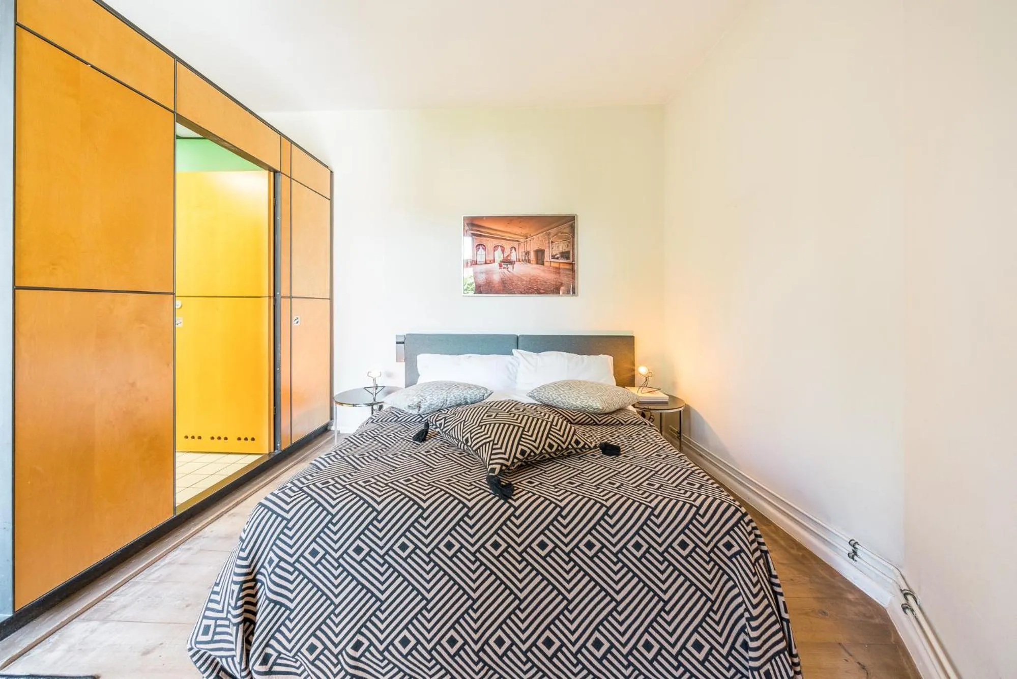 Bedroom, Bed in Design Apartments - "Im Holländerhaus"