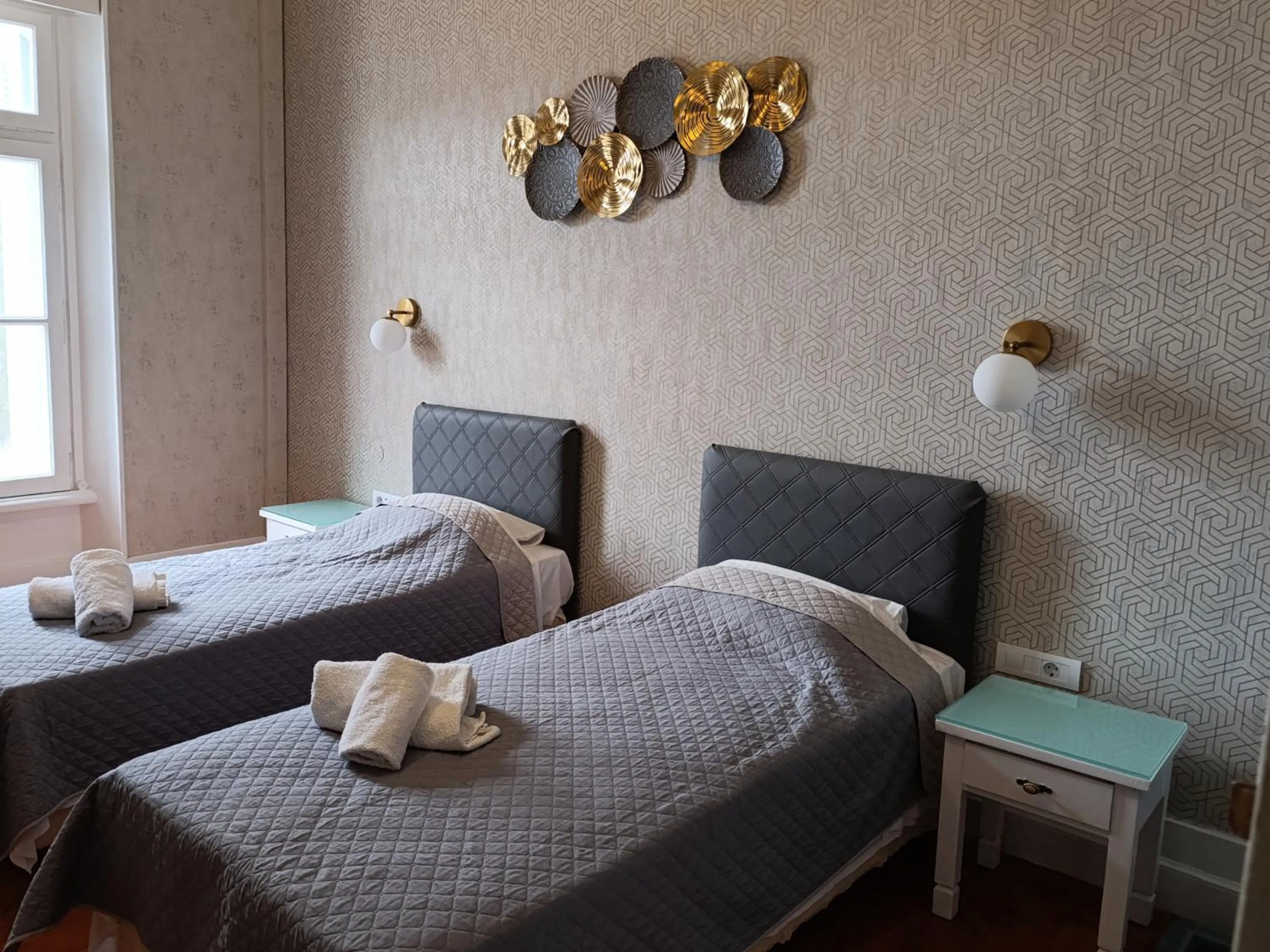 Bed in Villa Melina Hotel