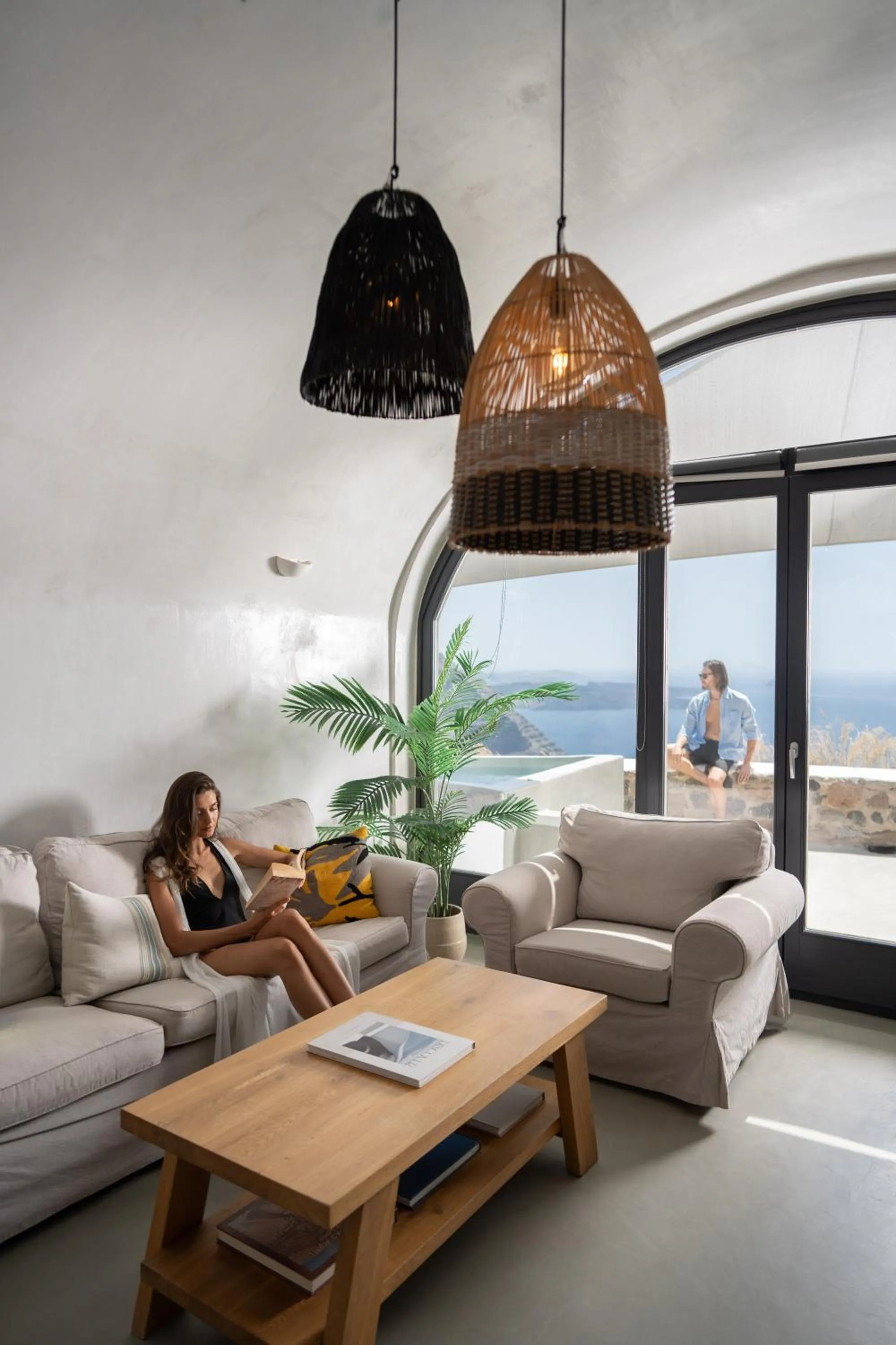 Living room in Santorini Princess Spa Hotel