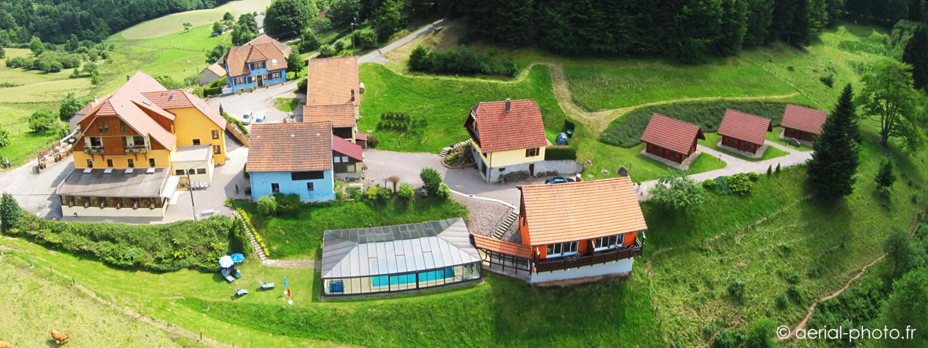Bird's eye view in Logis Hôtel Restaurant Neuhauser