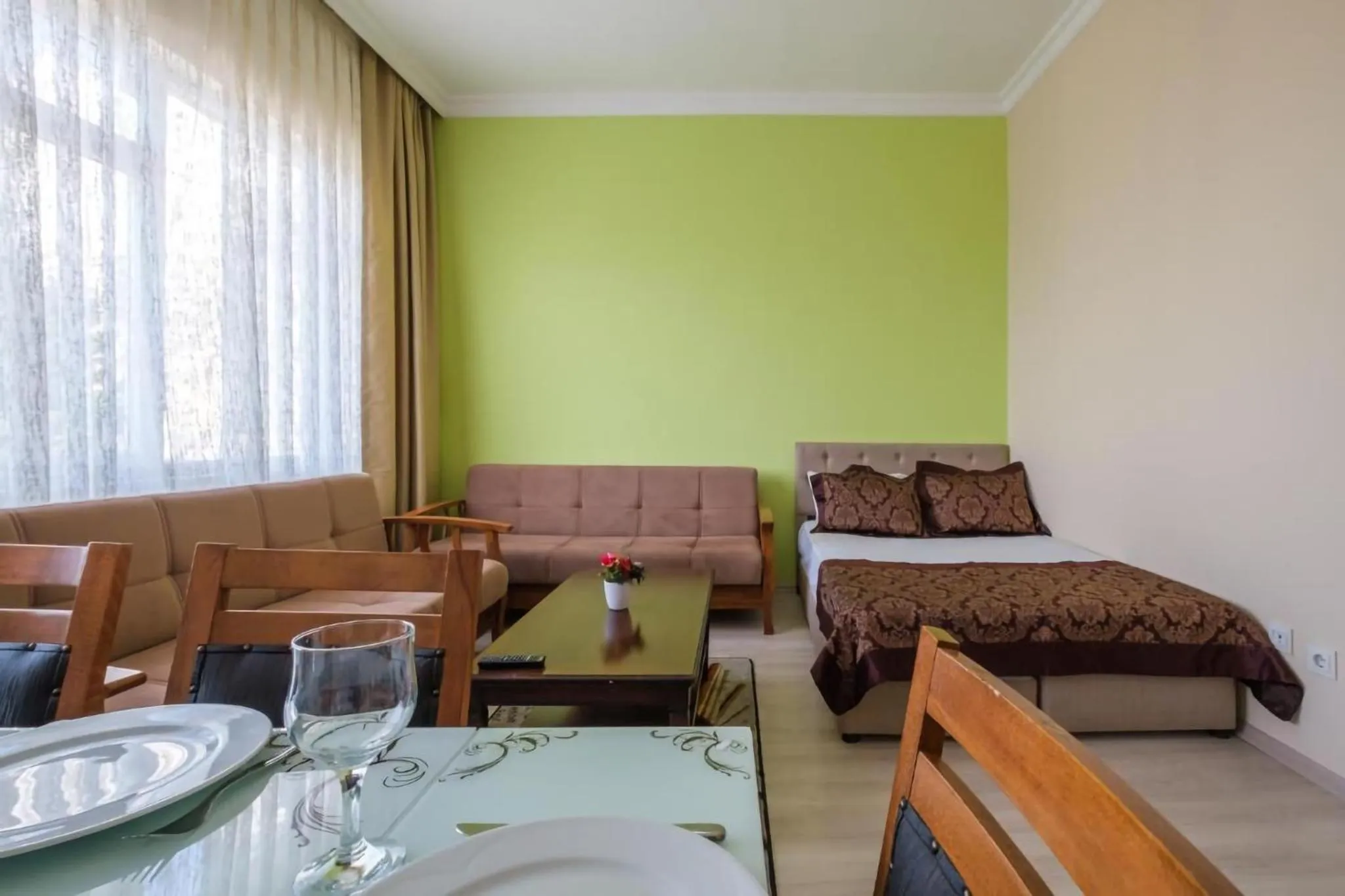 Bed in HagiaSophia Donat Suites