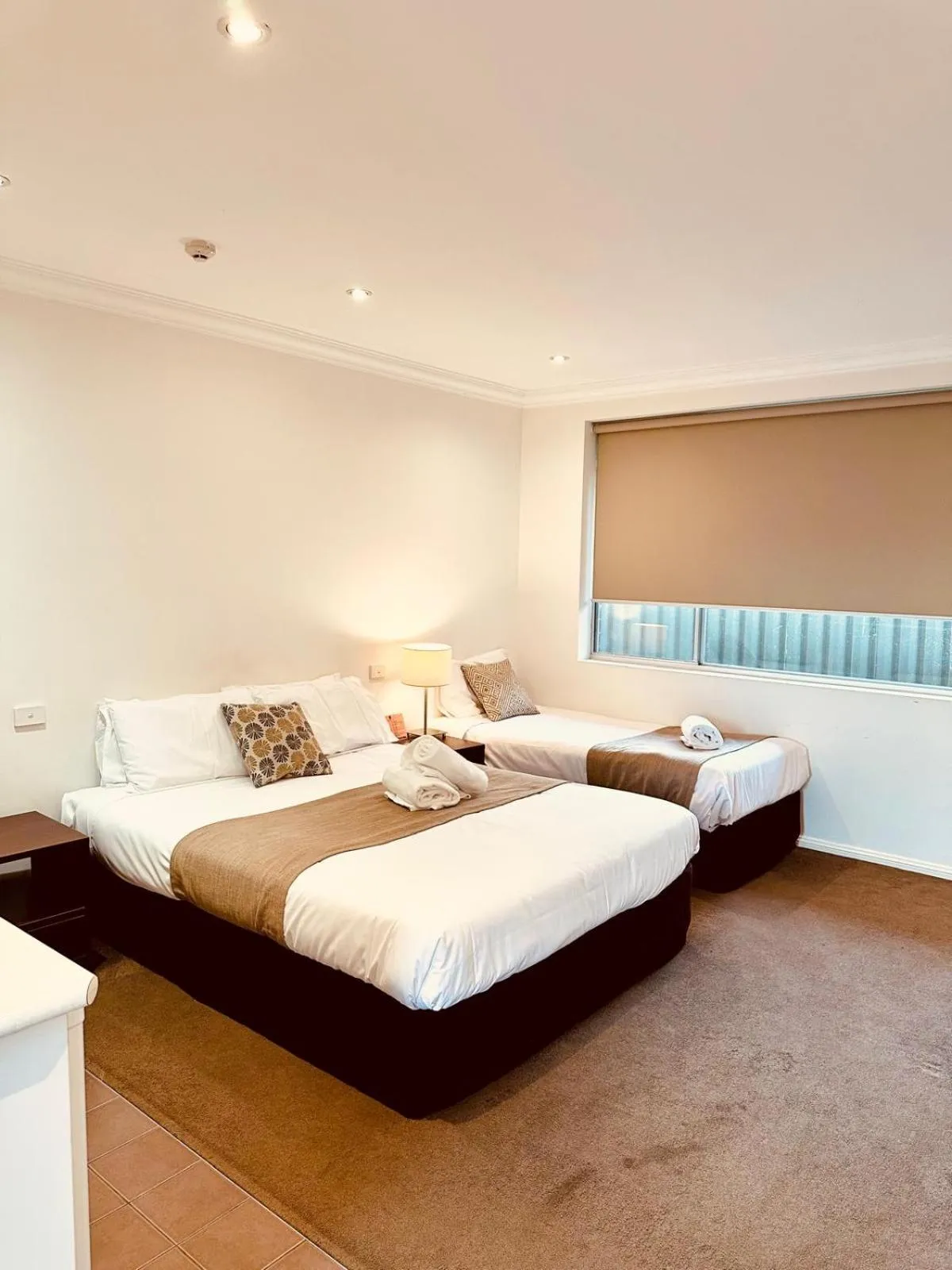 Bed in Merivale Motel