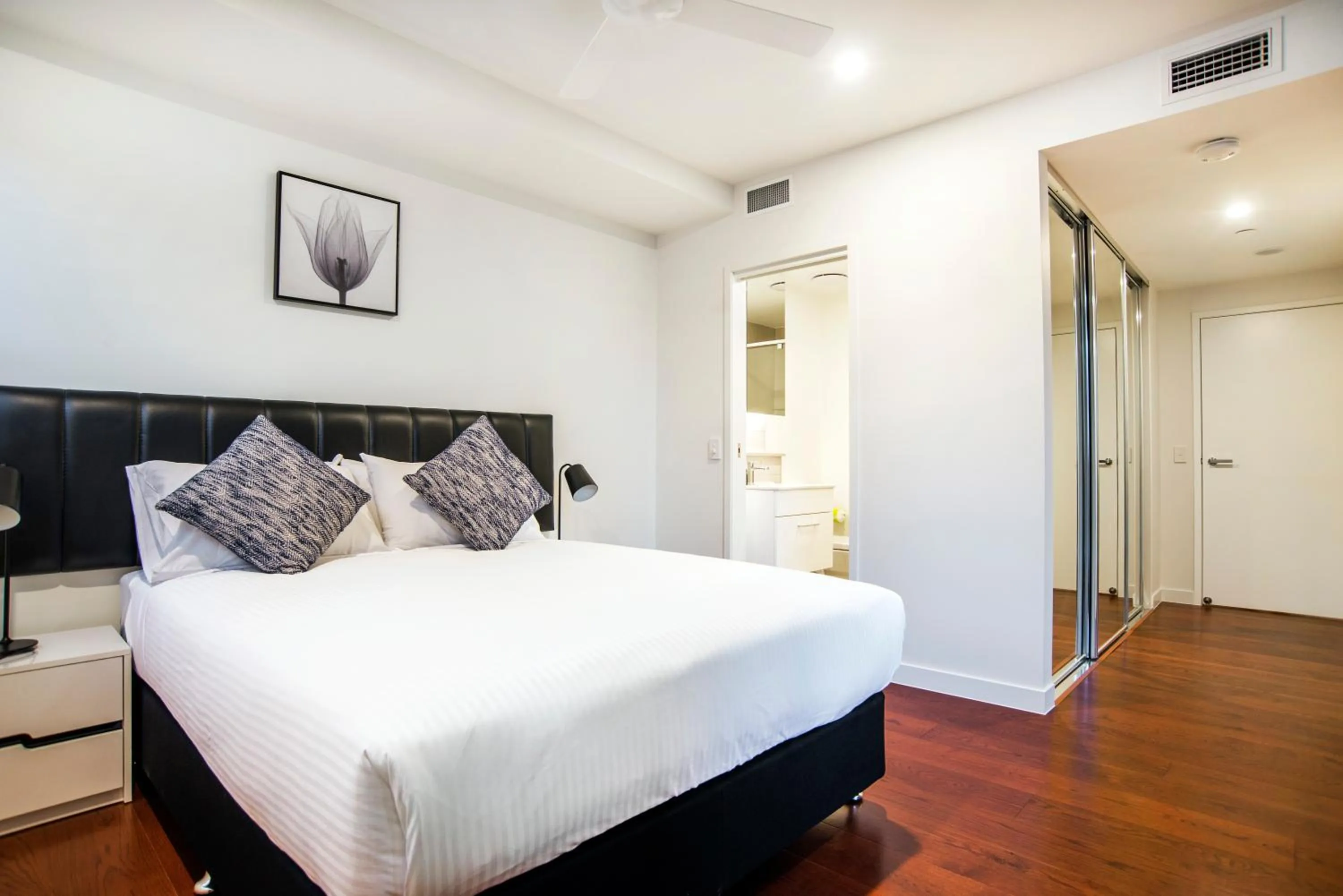 Bedroom, Bed in Atlas Apartments by CLLIX