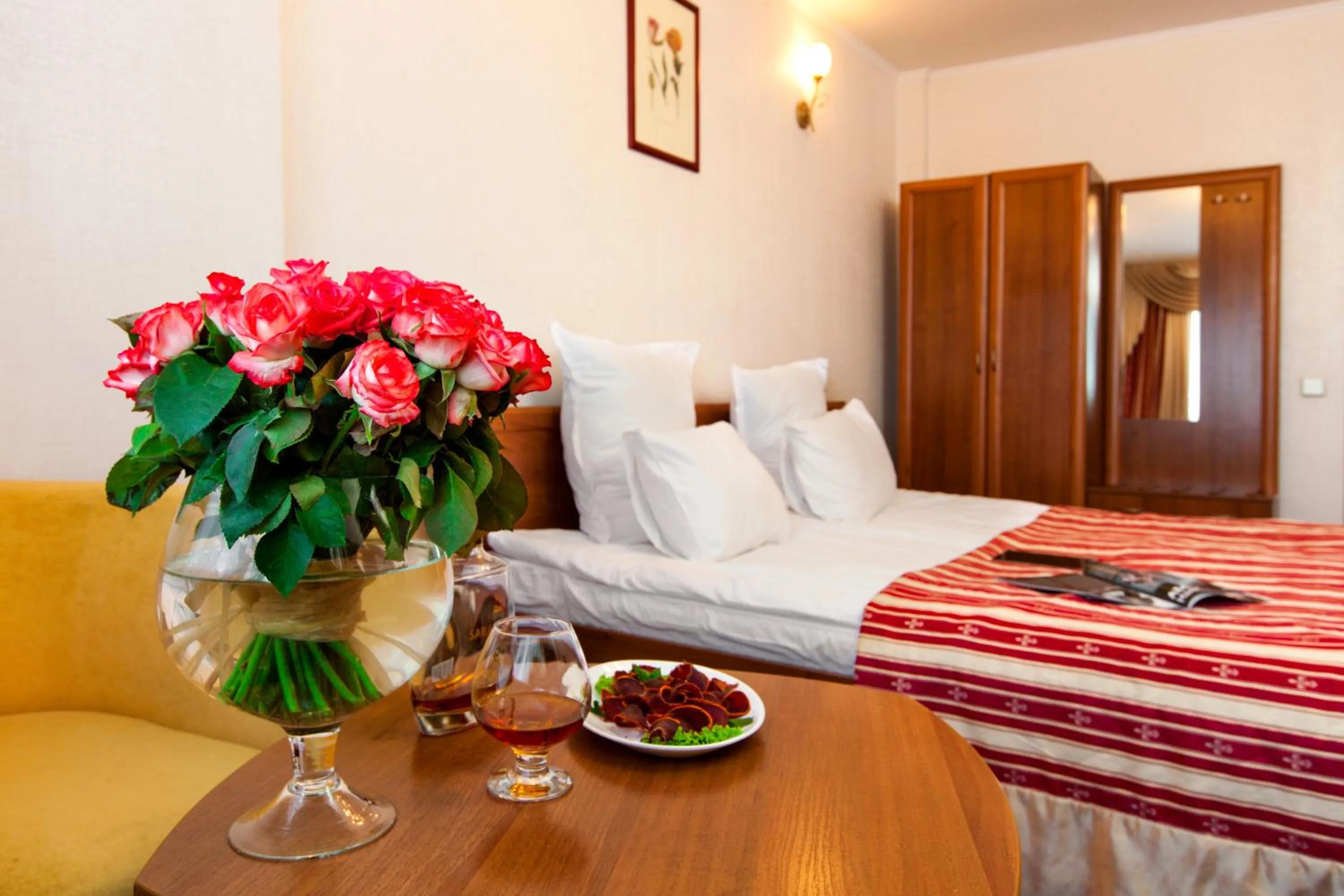 Decorative detail, Bed in Conference Hotel Suputnyk