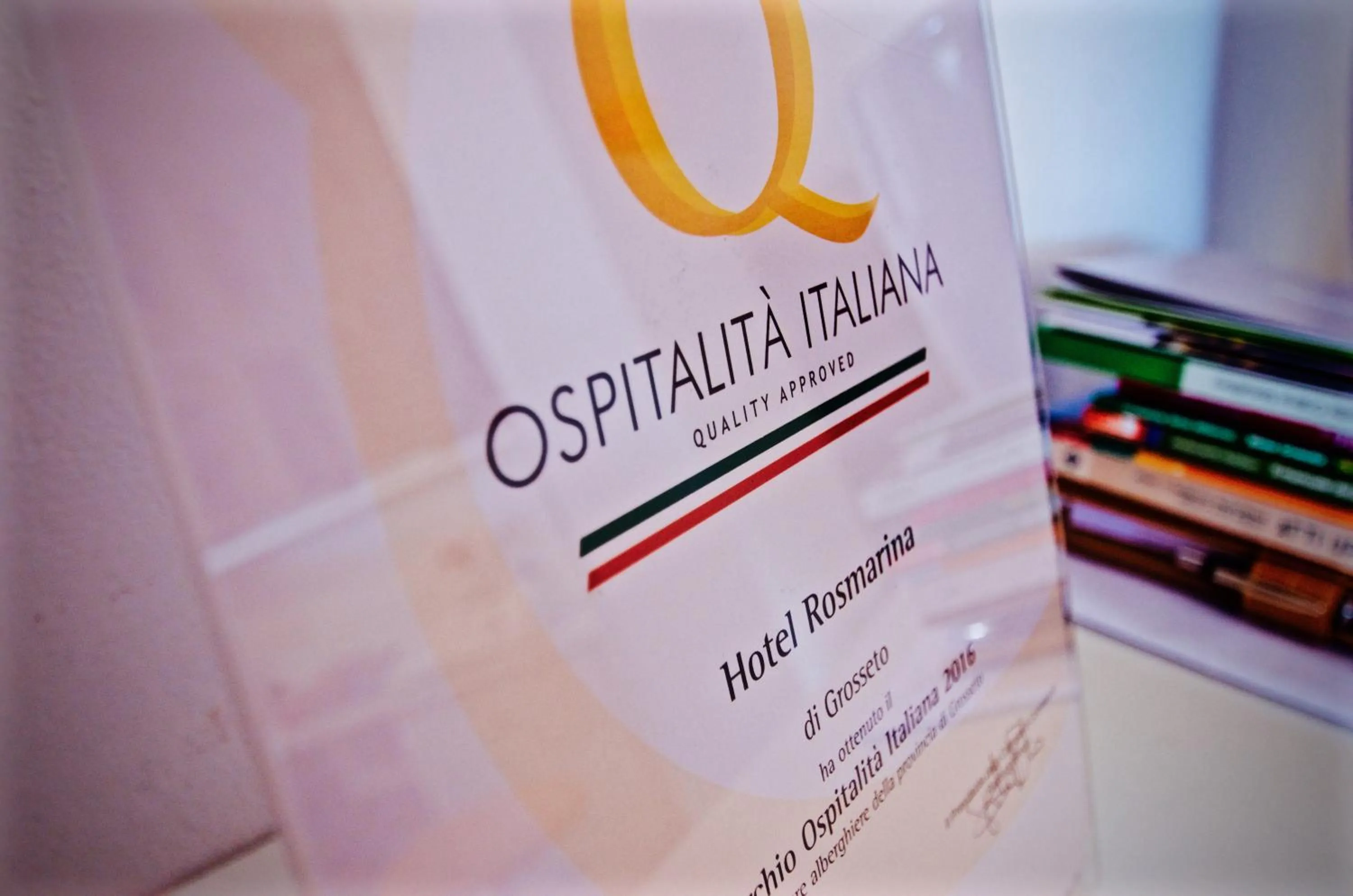 Certificate/Award in Hotel Rosmarina