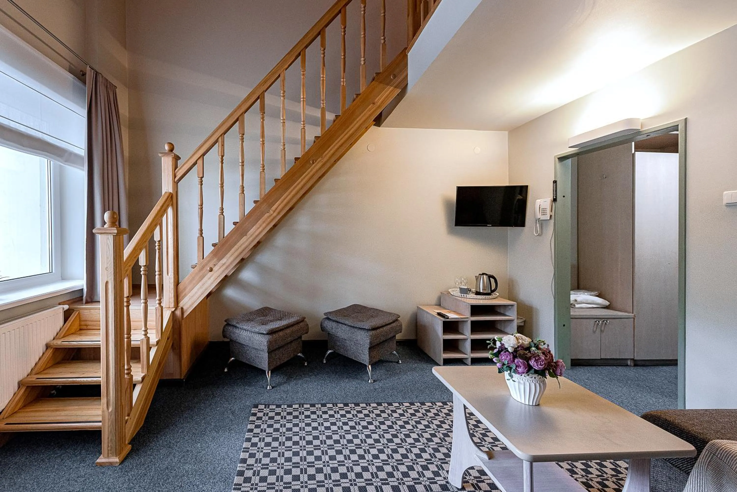 Living room in Nykščio Namai & SPA