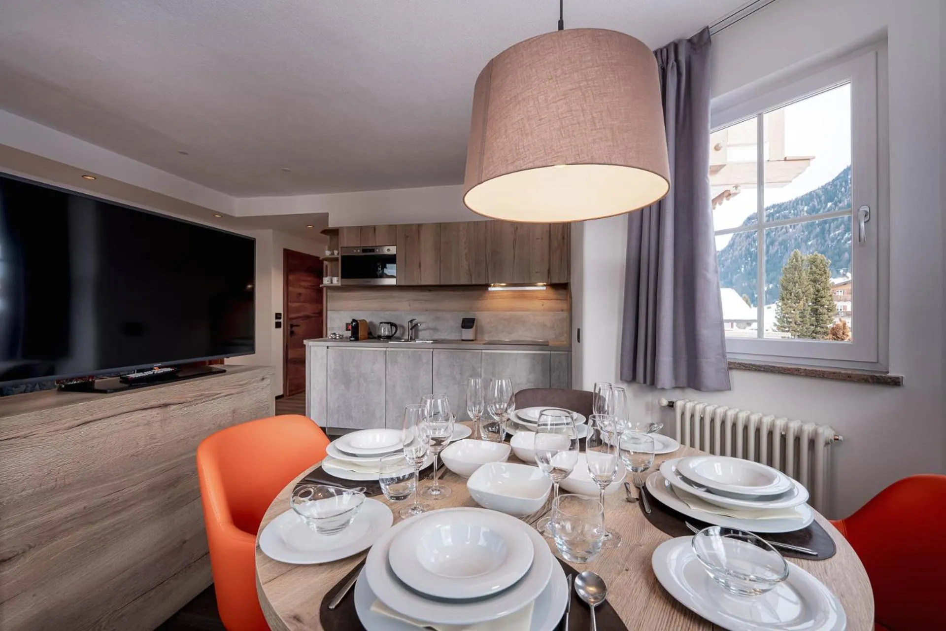 Kitchen or kitchenette in Hotel Chalet Sas Morin