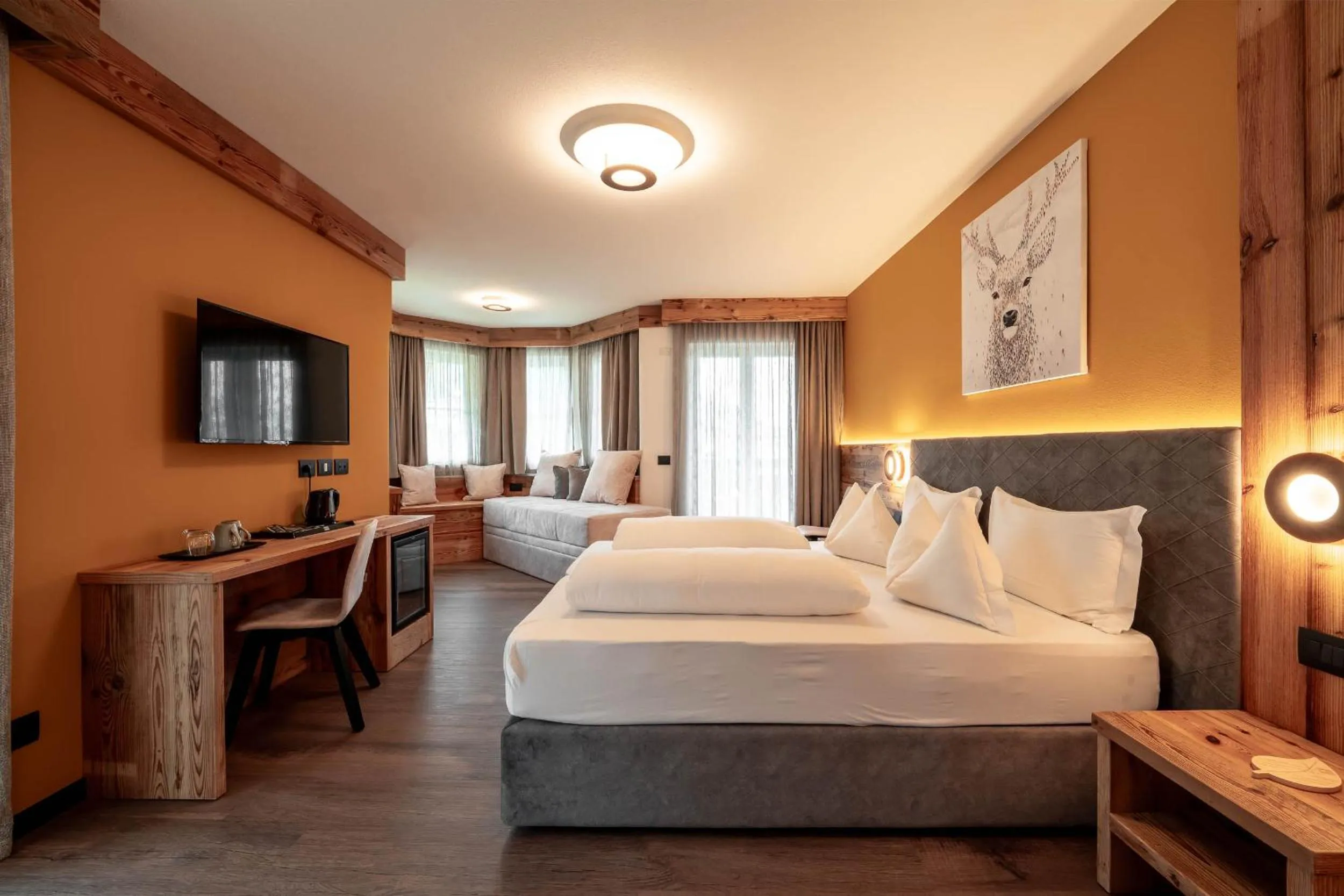 Bedroom, Bed in Hotel Chalet Sas Morin