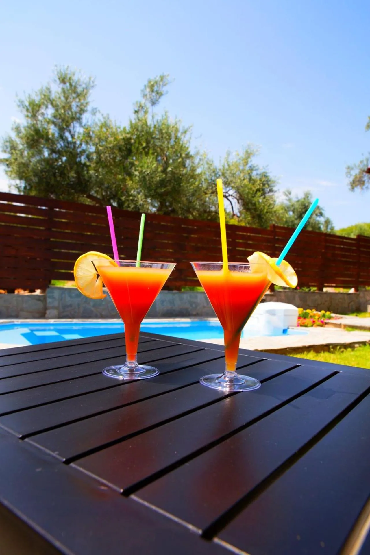 Swimming pool in Salonikiou Beach Apartments & Villas