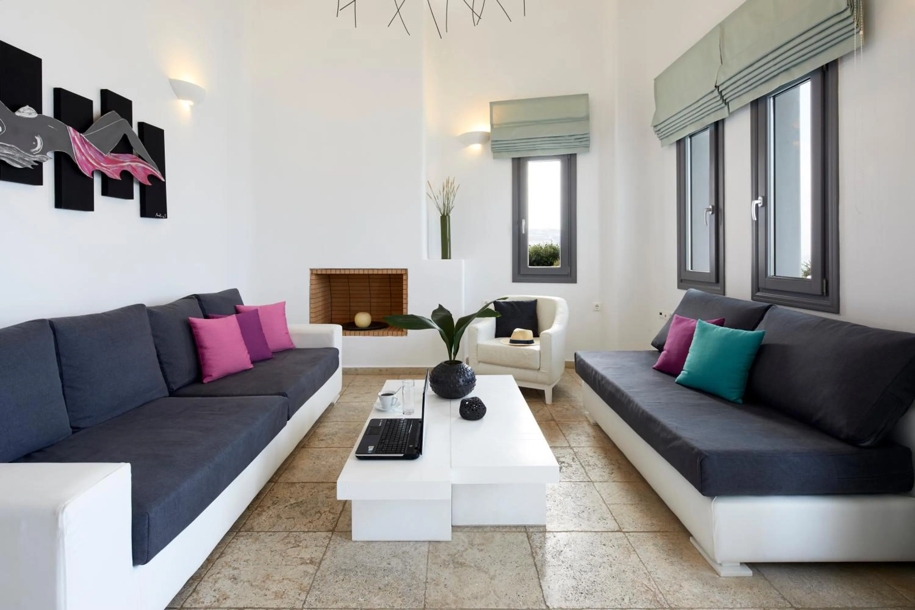 Living room in Santorini Princess Presidential Suites