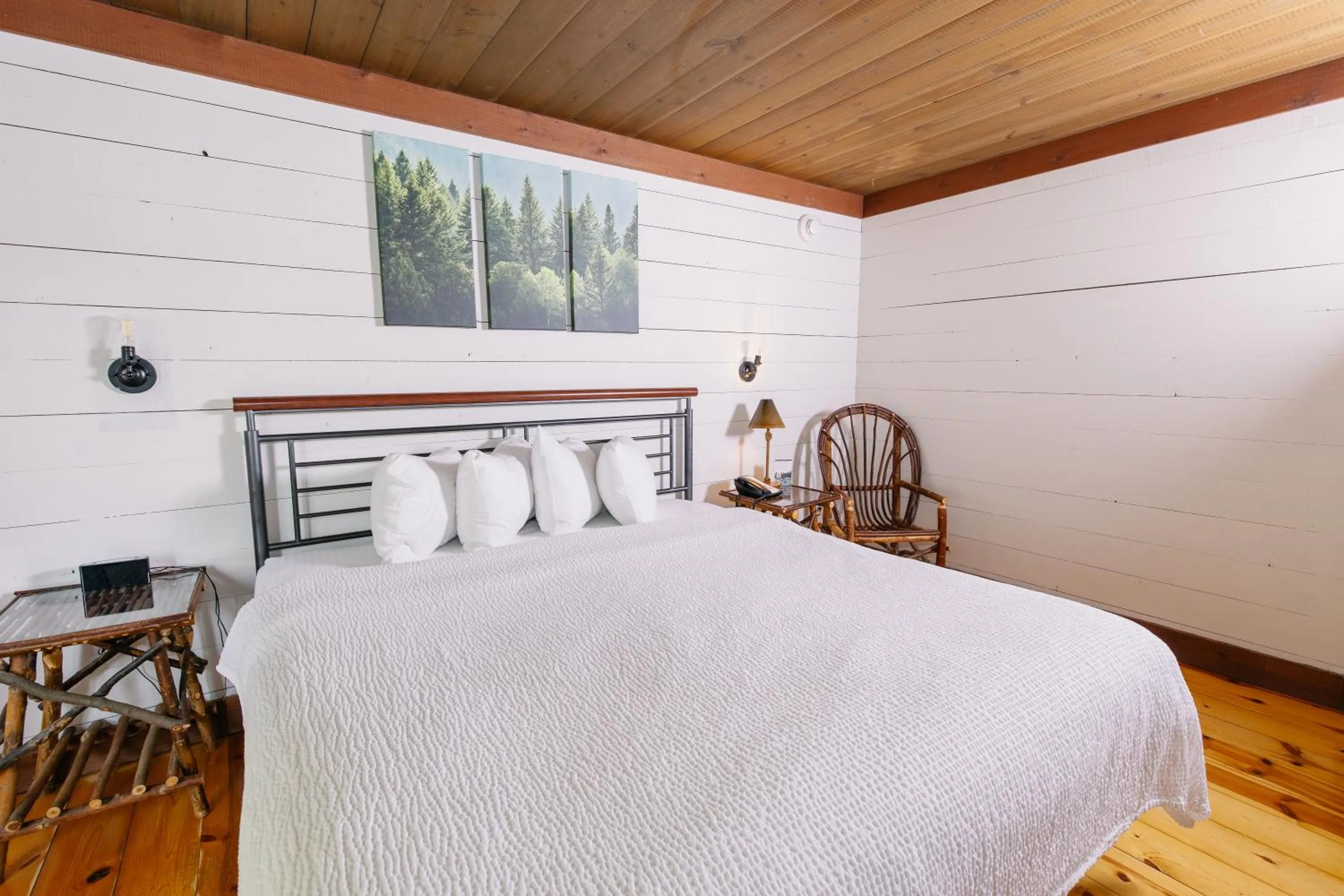 Bed in Drummond Island Resort