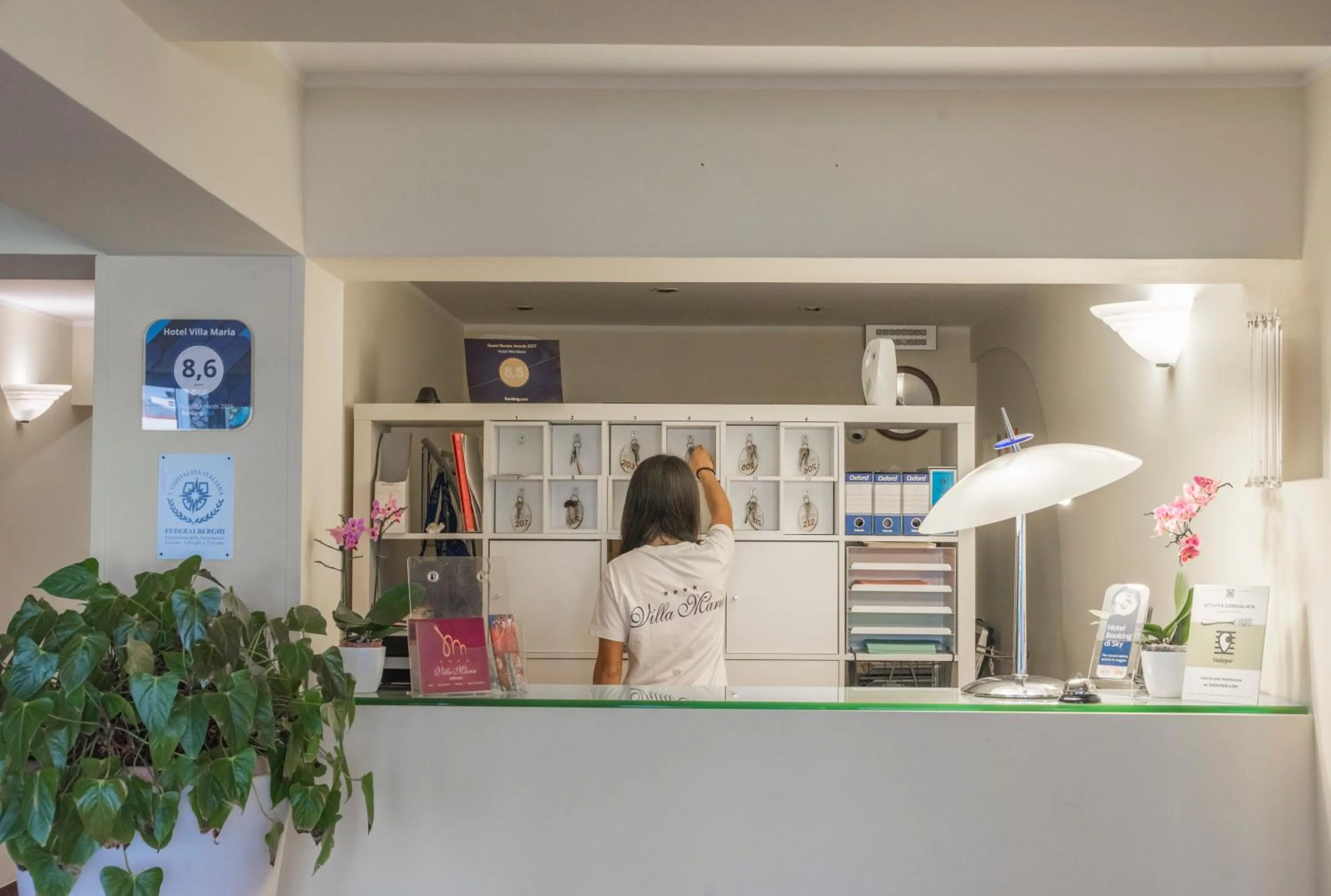 Lobby or reception in Hotel Villa Maria