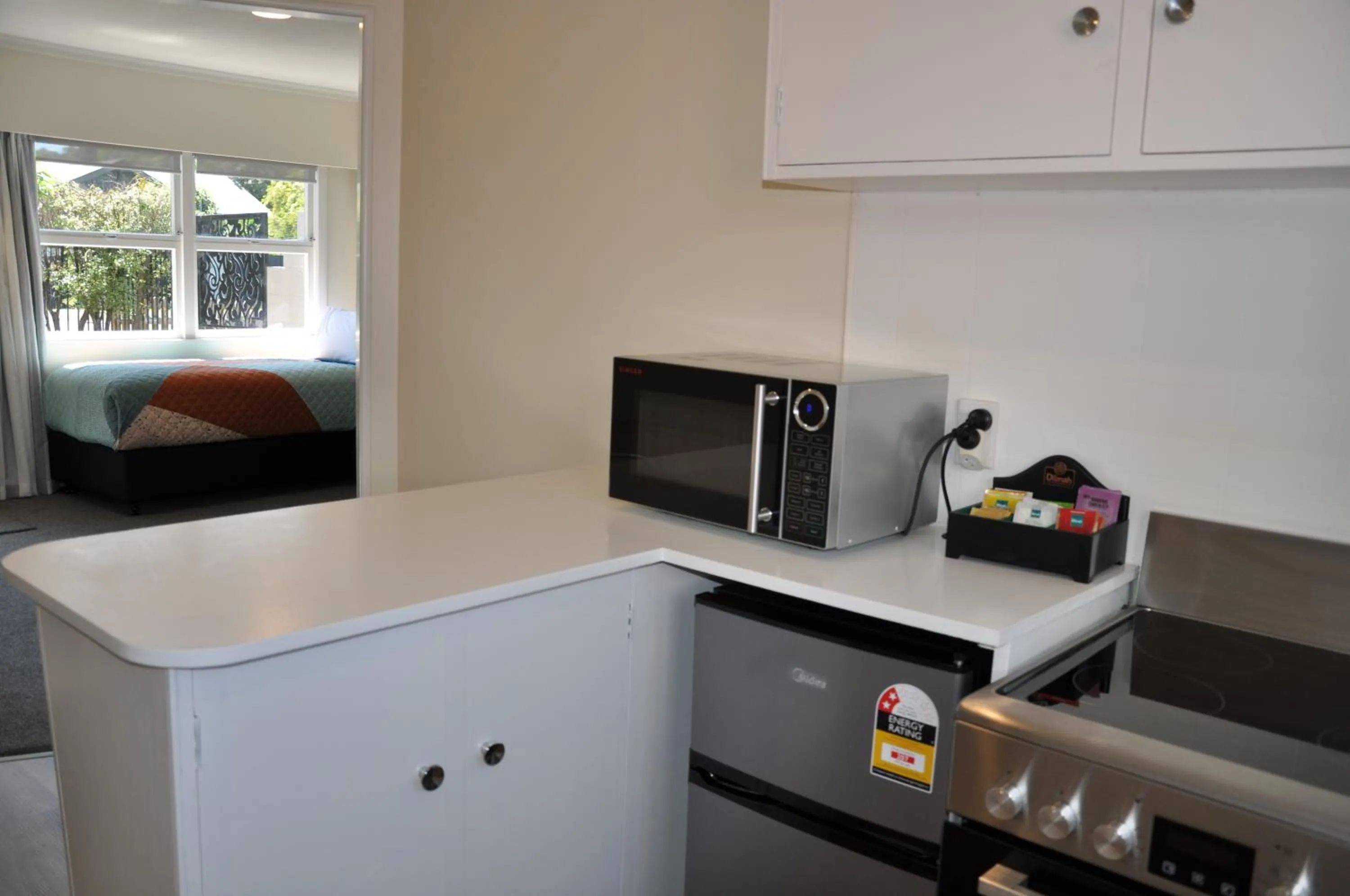 kitchen in Balmoral Motel