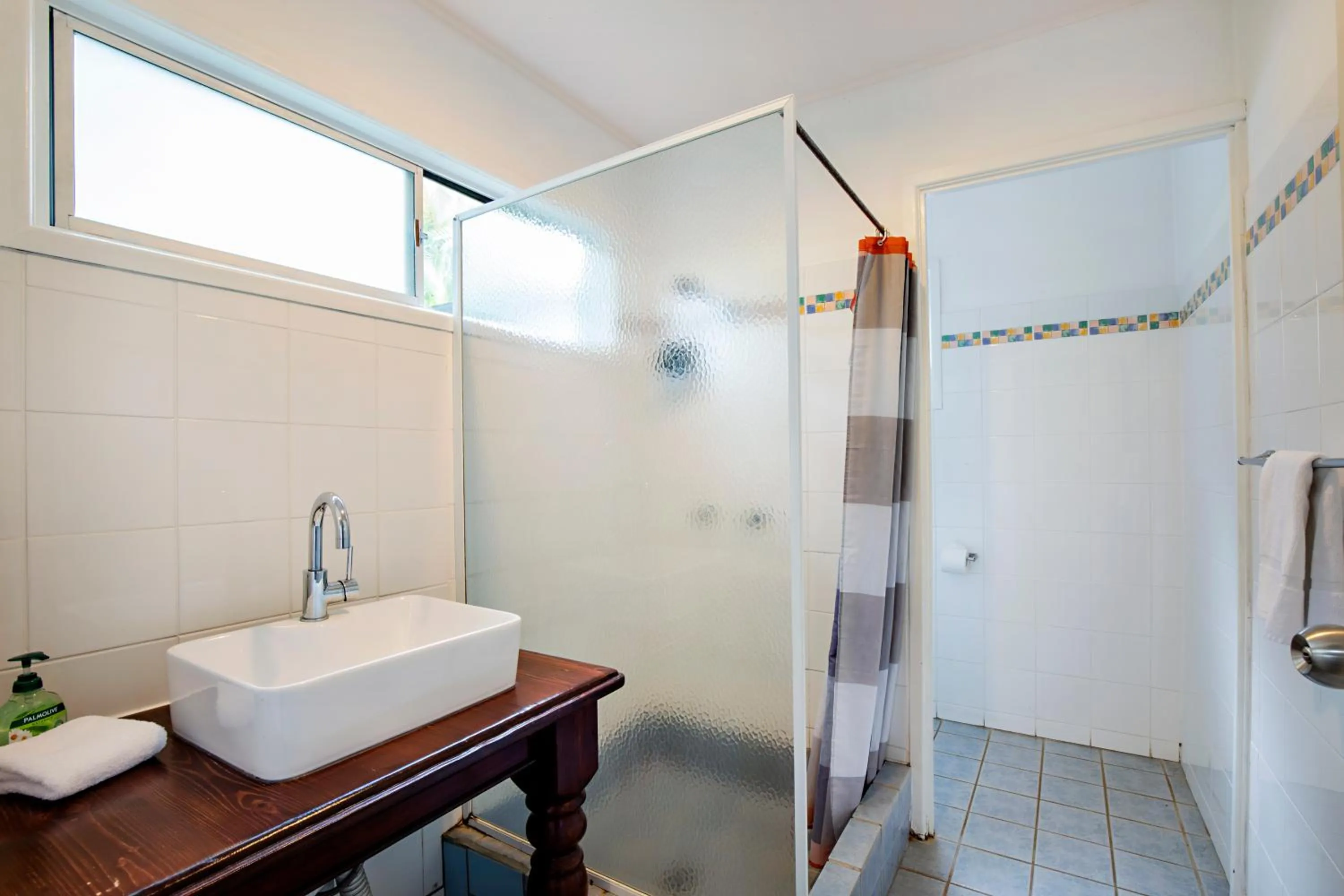Shower in Bush Village Holiday Cabins