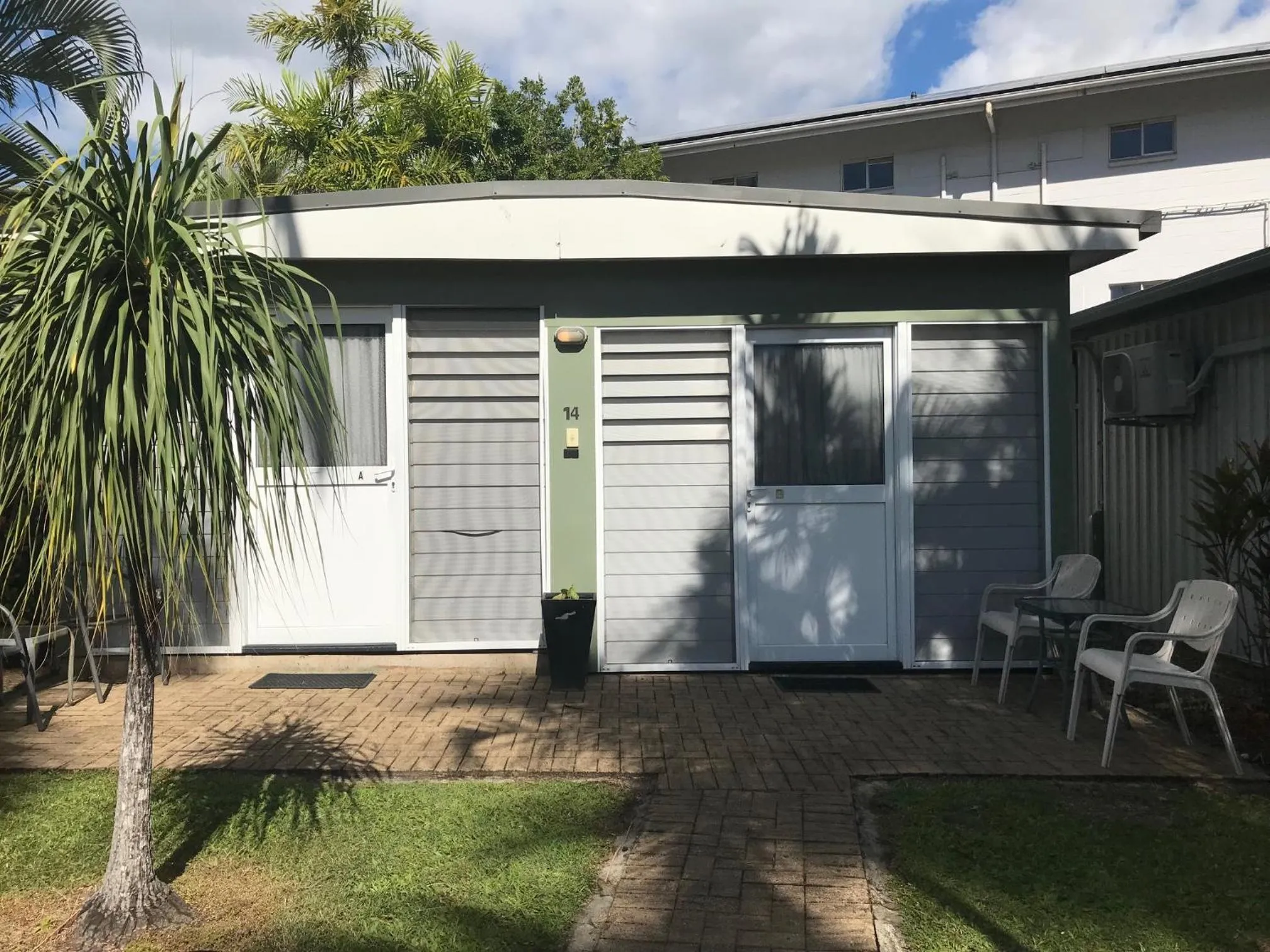 Patio in Bush Village Holiday Cabins
