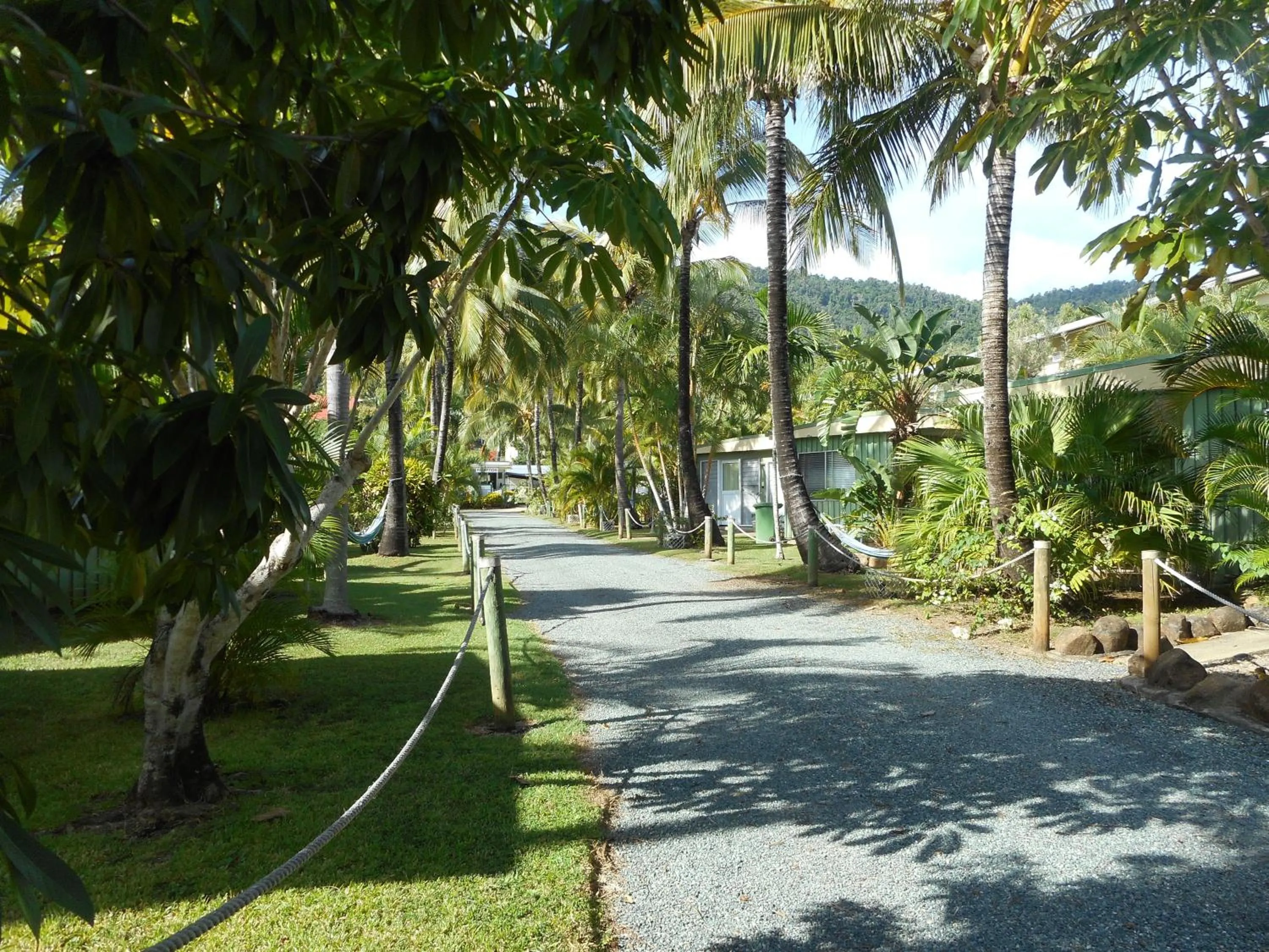Garden in Bush Village Holiday Cabins