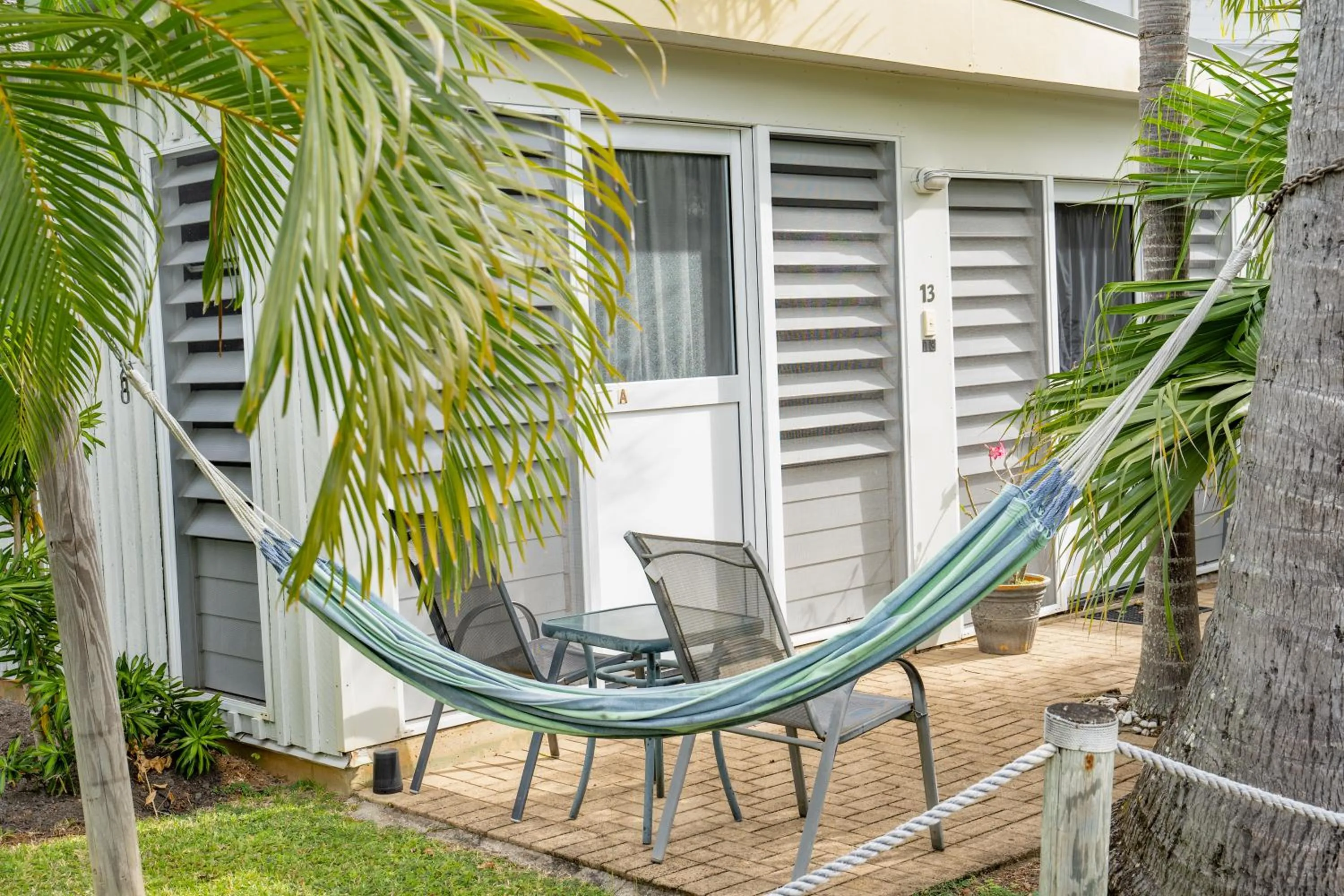 Patio in Bush Village Holiday Cabins