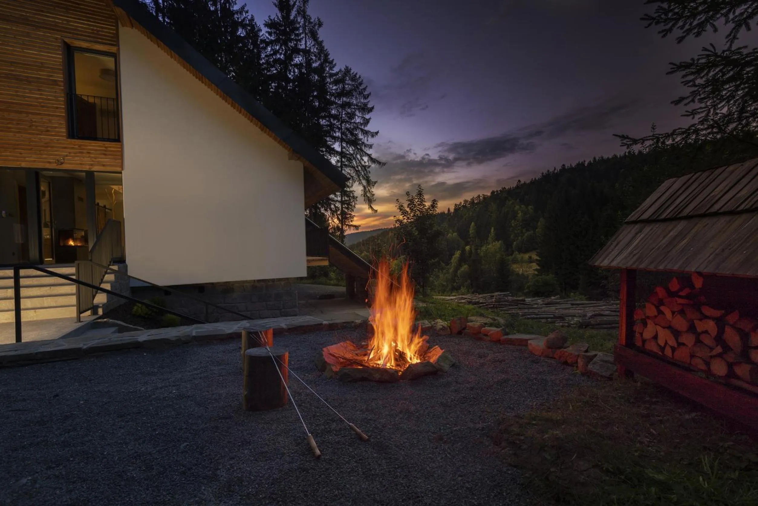 BBQ facilities in Penzion Skaličí